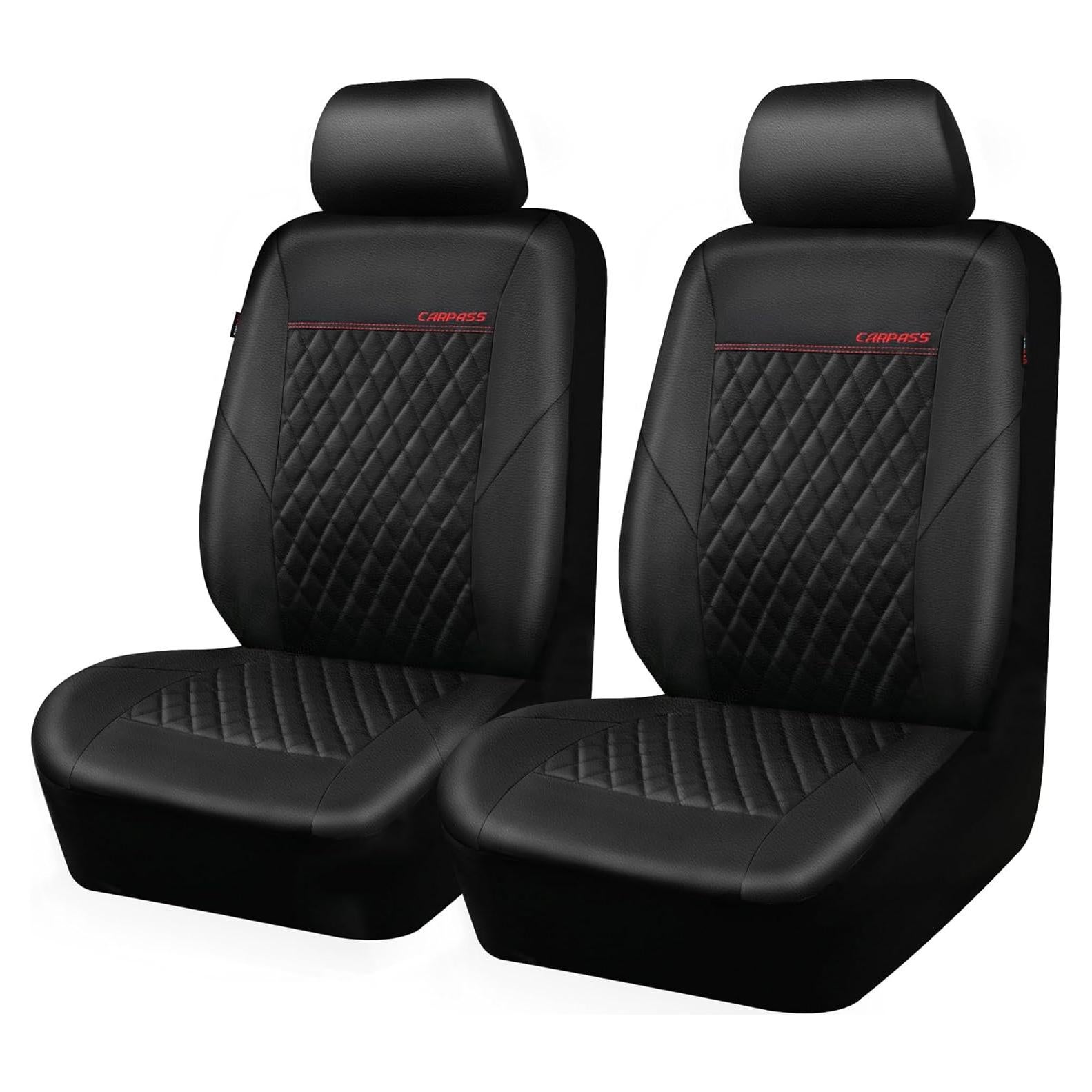 Funda de Asiento de Cuero CAR PASS ZT618PU-BK1L2 Negra Universal