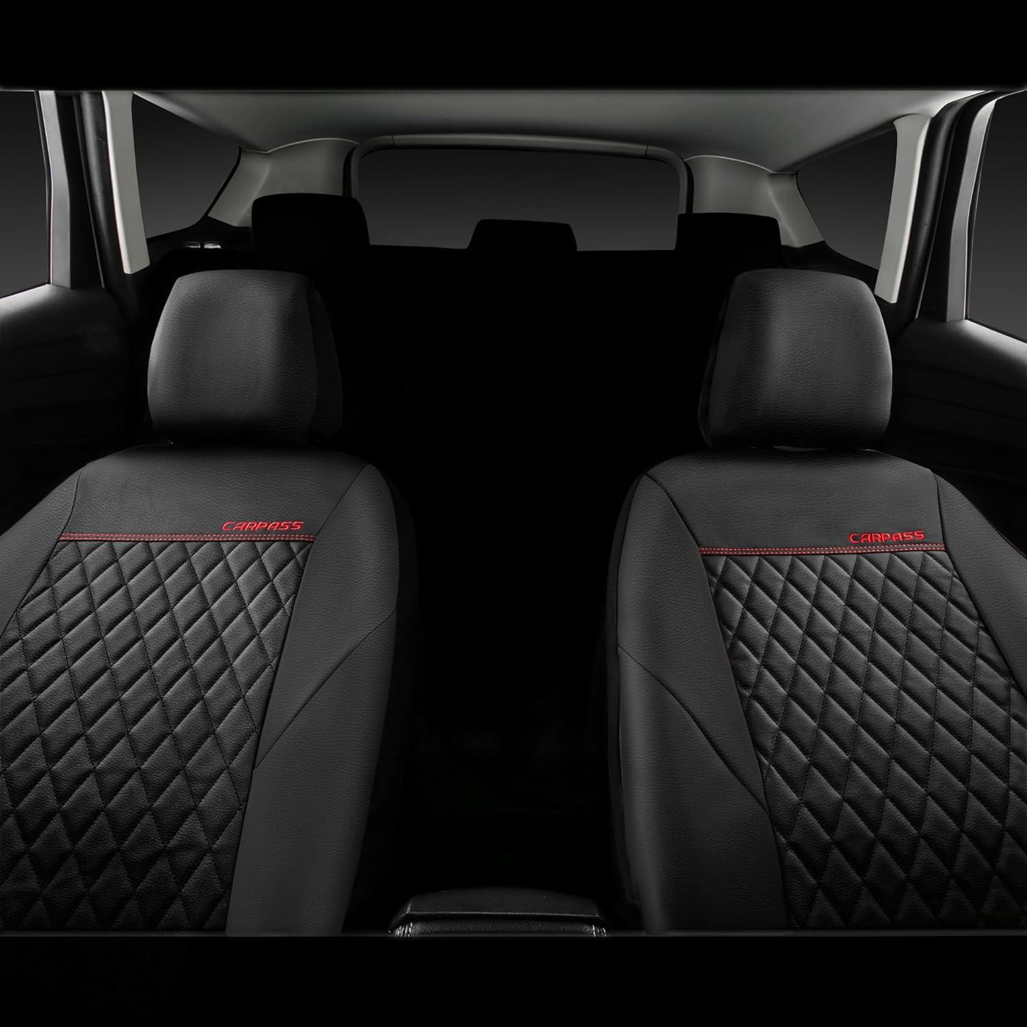 Funda de Asiento de Cuero CAR PASS ZT618PU-BK1L2 Negra Universal