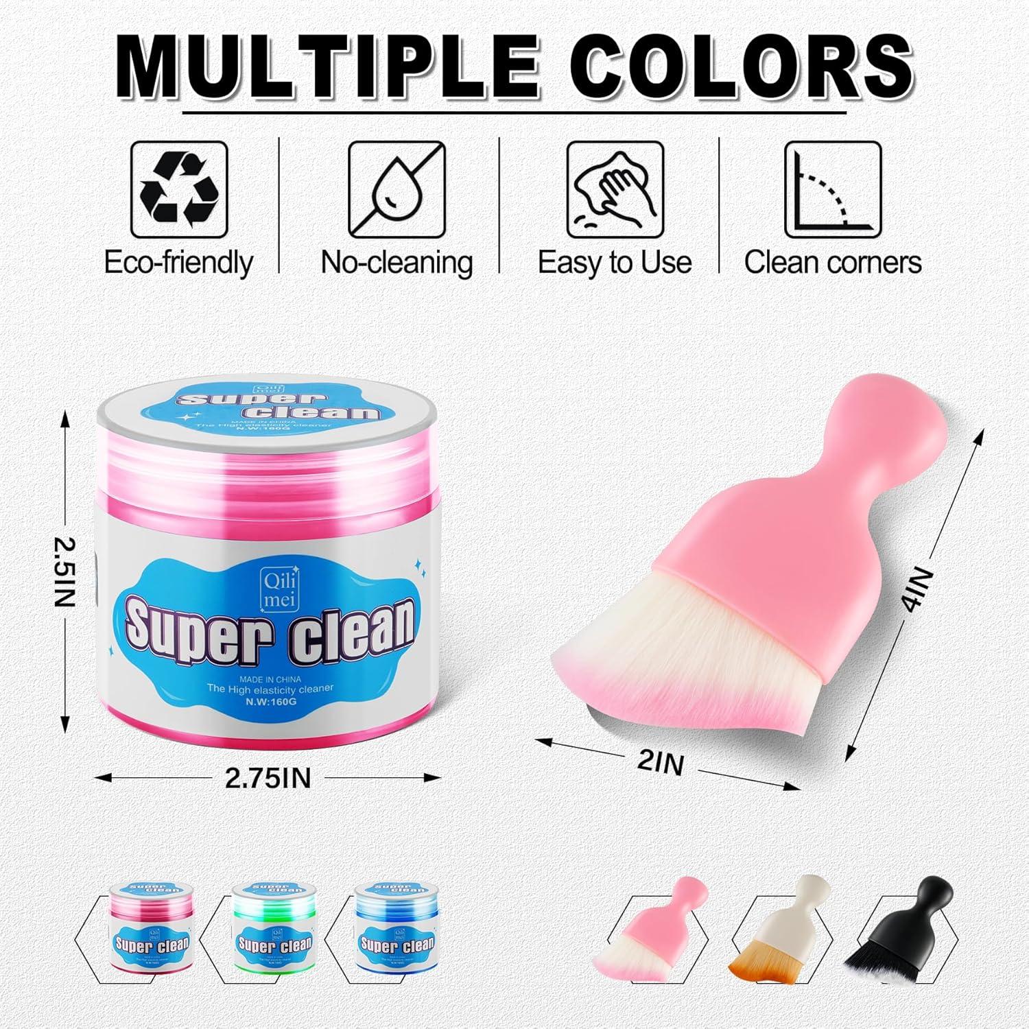 Kit de Limpieza de Autos SINGARO con Gel y 2 Cepillos Detalle