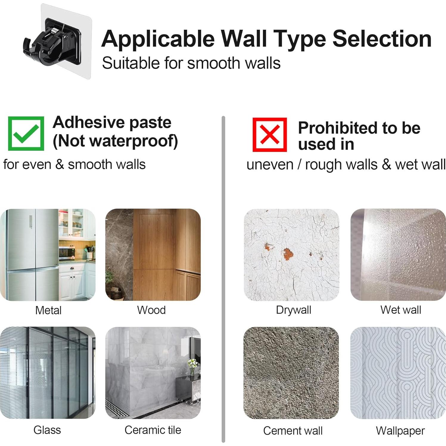 Soportes Adhesivos para Varillas de Cortina Lightarea 8 Pcs