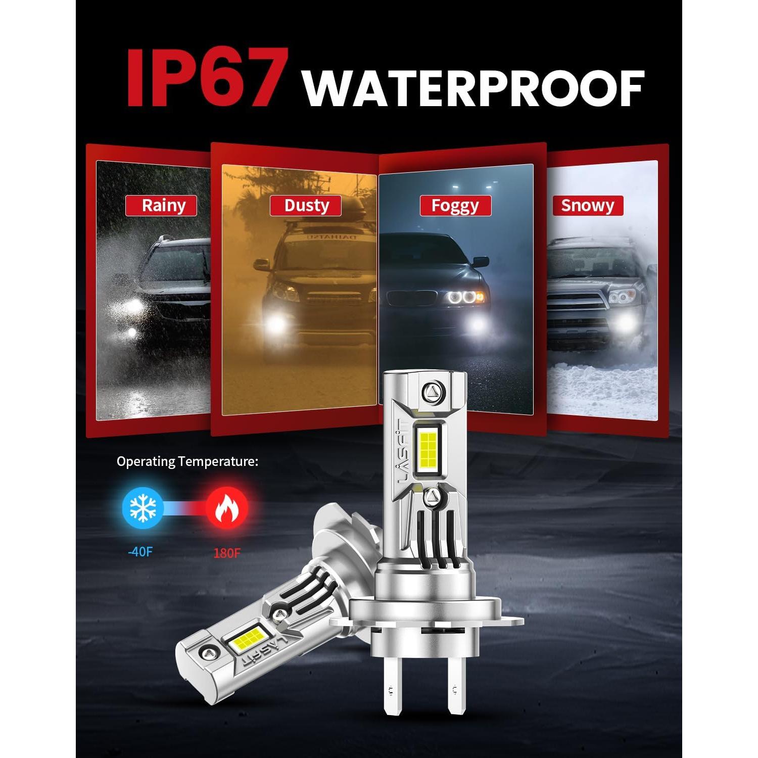 Bombillas H7 LASFIT BEAM YX 6000K Luz Fría 2 Piezas