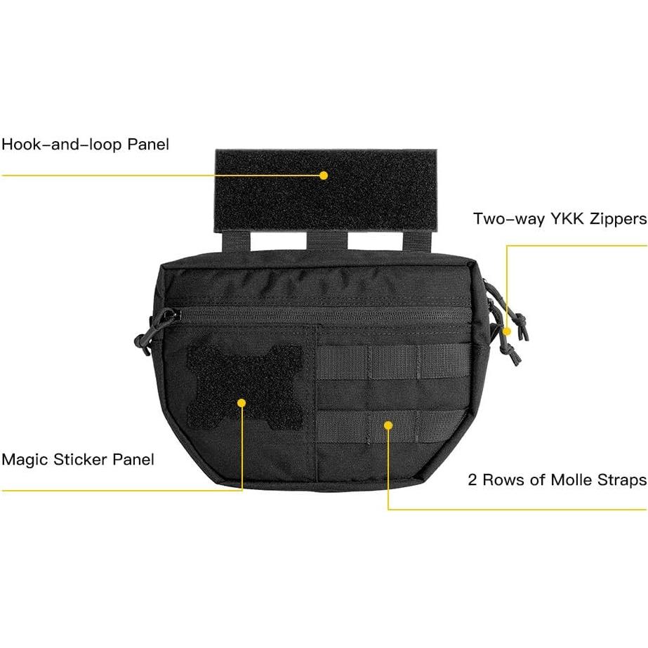 Bolsa Táctica de Caída EXCELENTE ELITE SPANKER Molle Negra