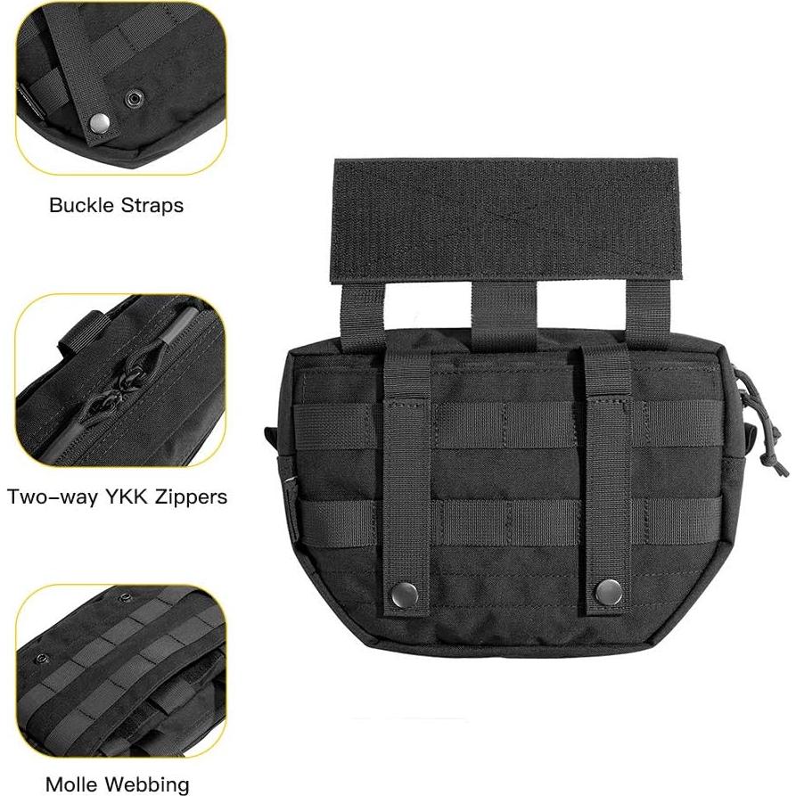 Bolsa Táctica de Caída EXCELENTE ELITE SPANKER Molle Negra