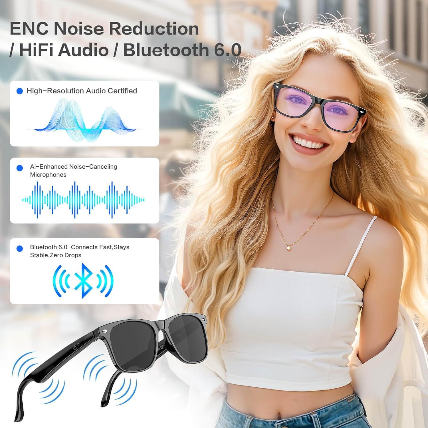 Gafas Inteligentes Bluetooth EarlySincere W100 - Traducción 164 Idiomas
