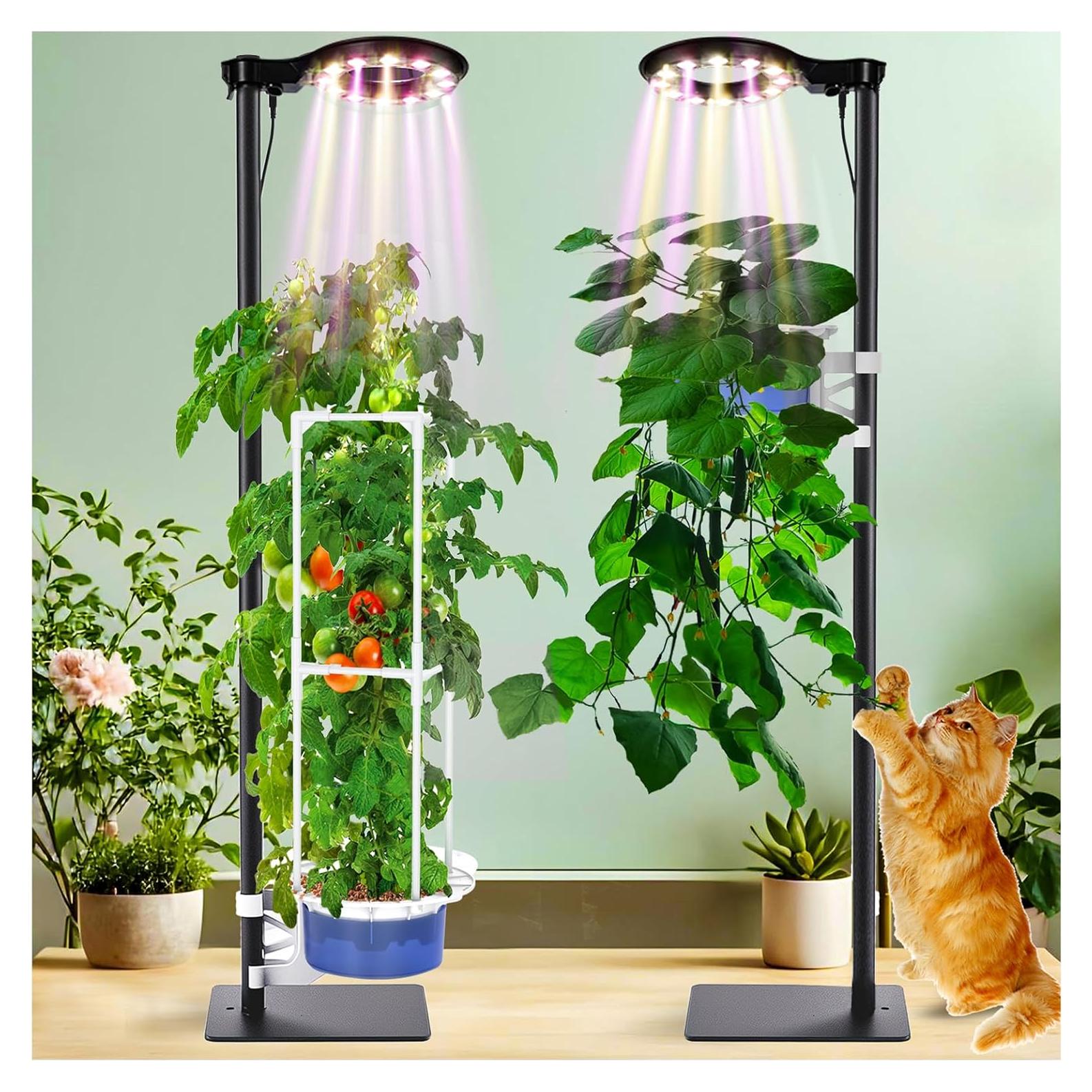 Kit de Cultivo Hidropónico Interior con Luz LED Ajustable 100cm