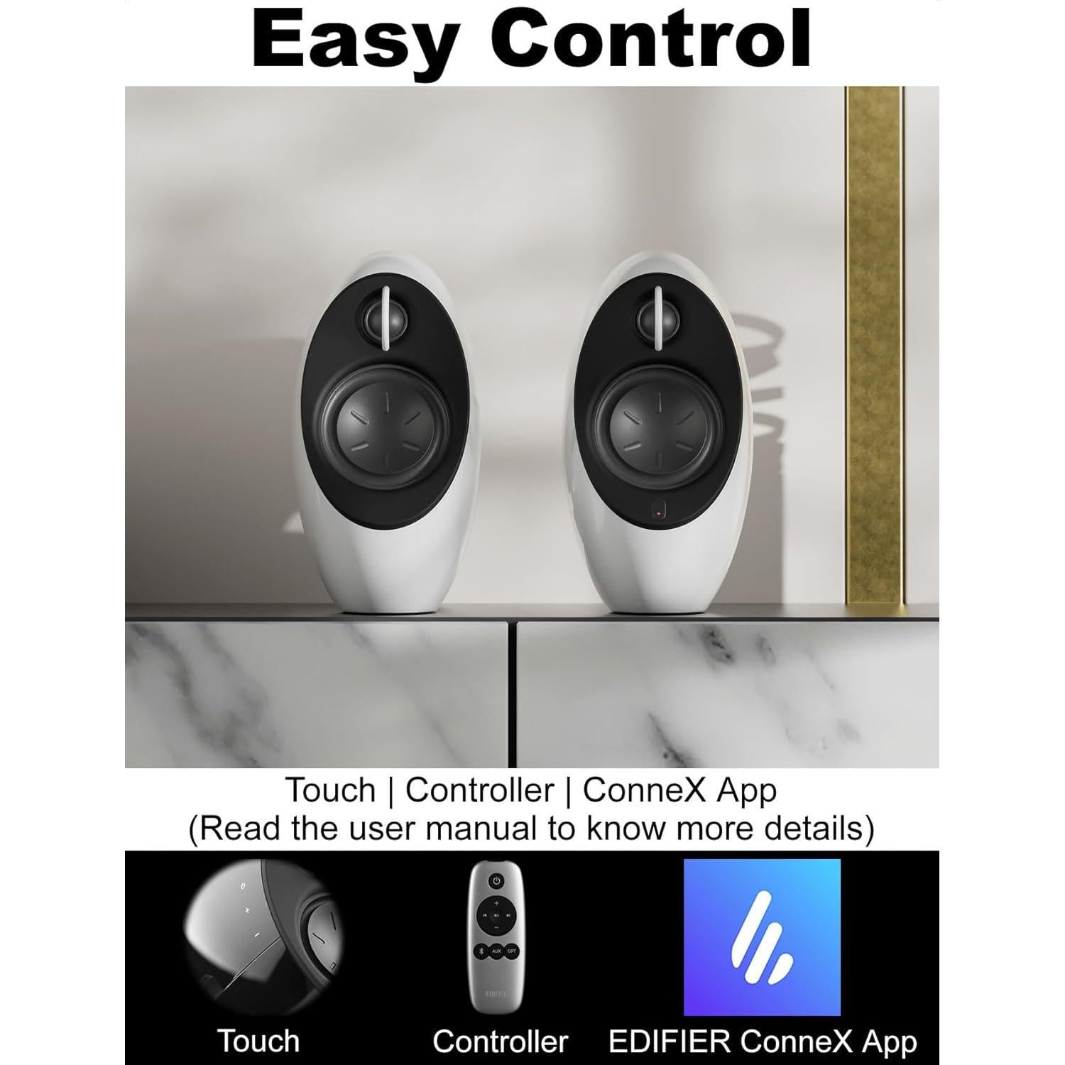 Altavoces Edifier e25HD 74W Hi-Res Bluetooth 5.3 Blanco