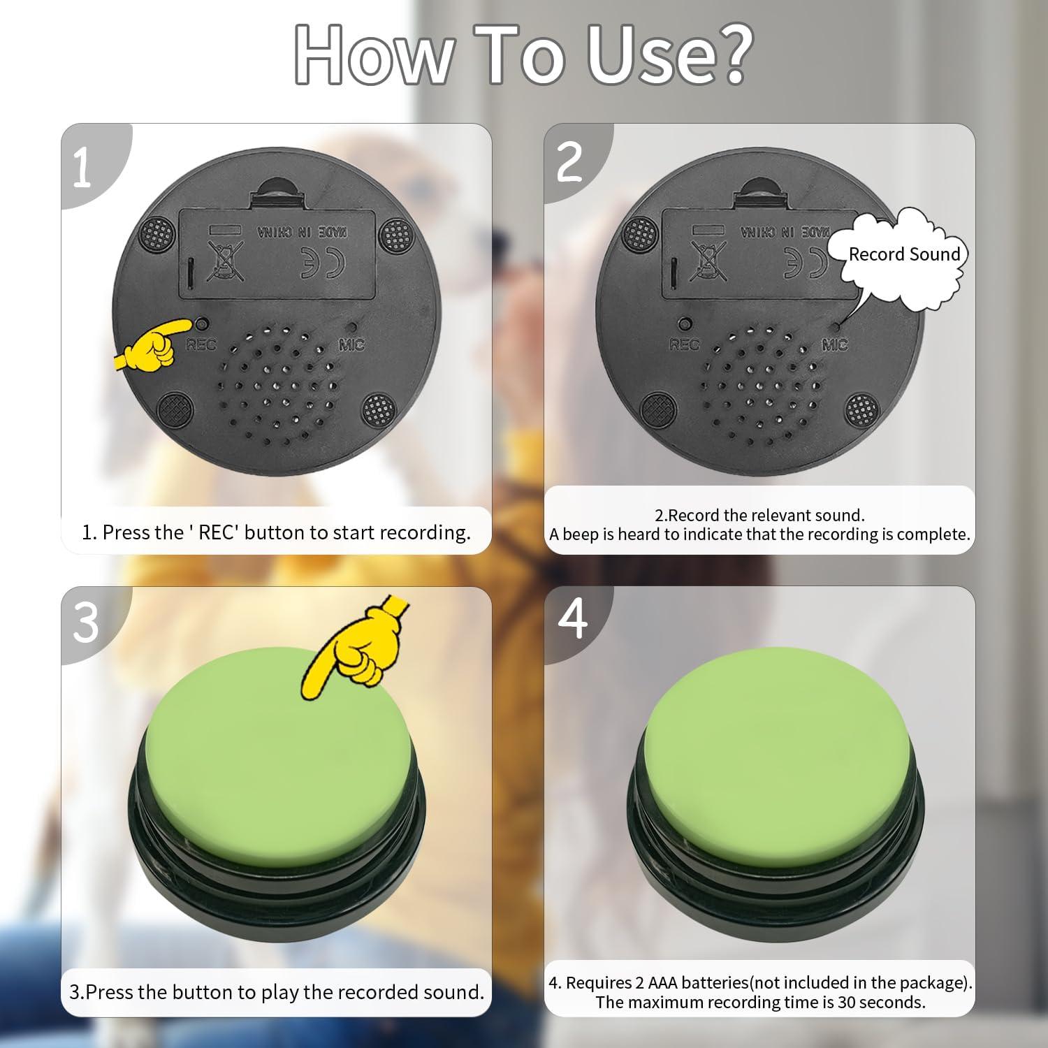 Juego de 10 Botones para Perros BOSKEY - Comunicación Interactiva