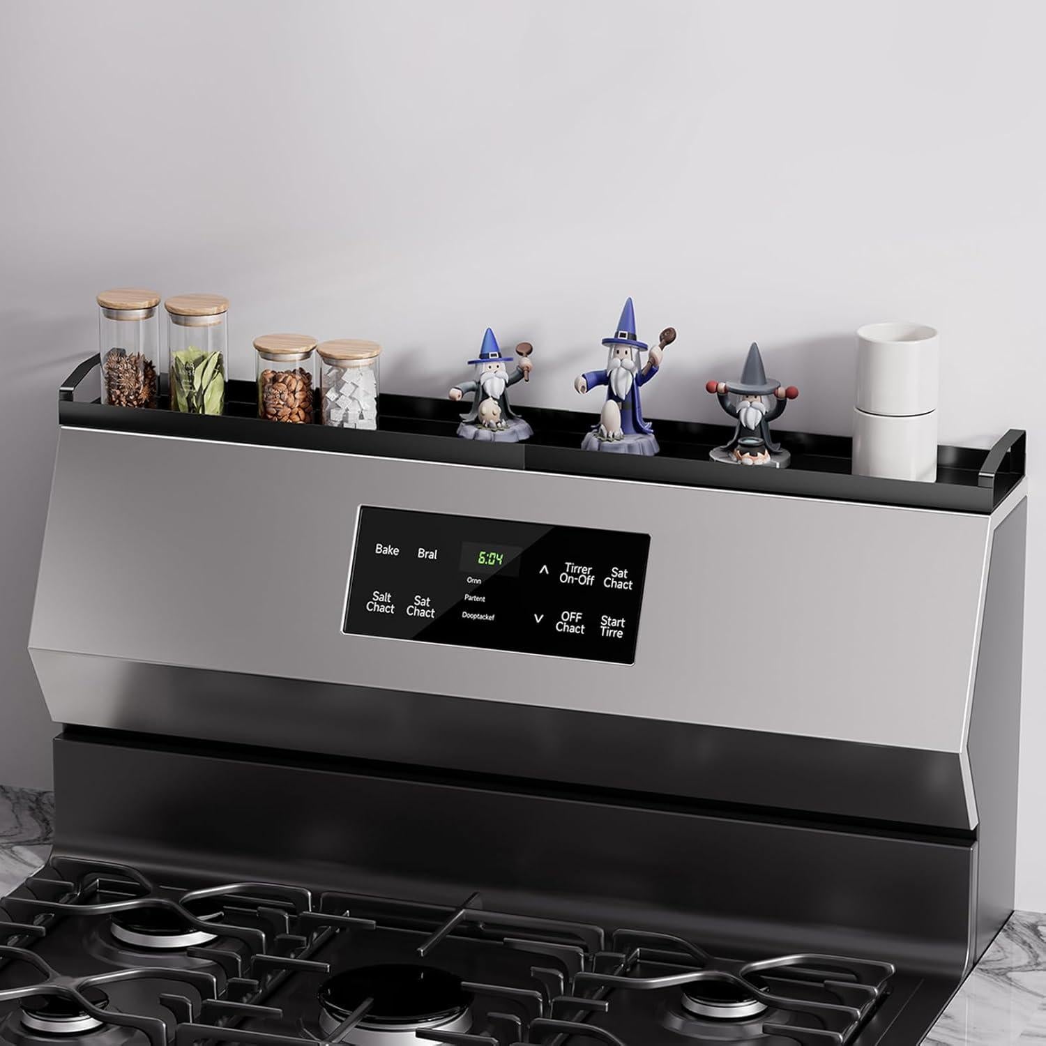 Estante Magnético Expandible para Especias WOCHUANGSI Negro