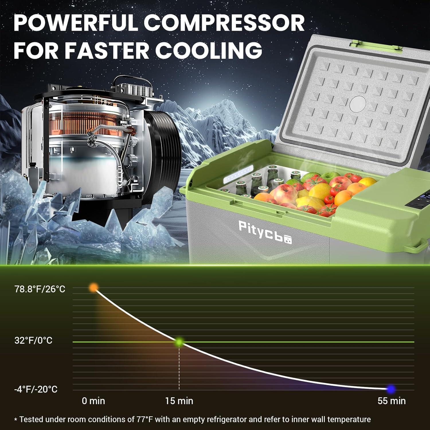Refrigerador Portátil de Coche Pitycbo 19 Qt -20°C a 20°C