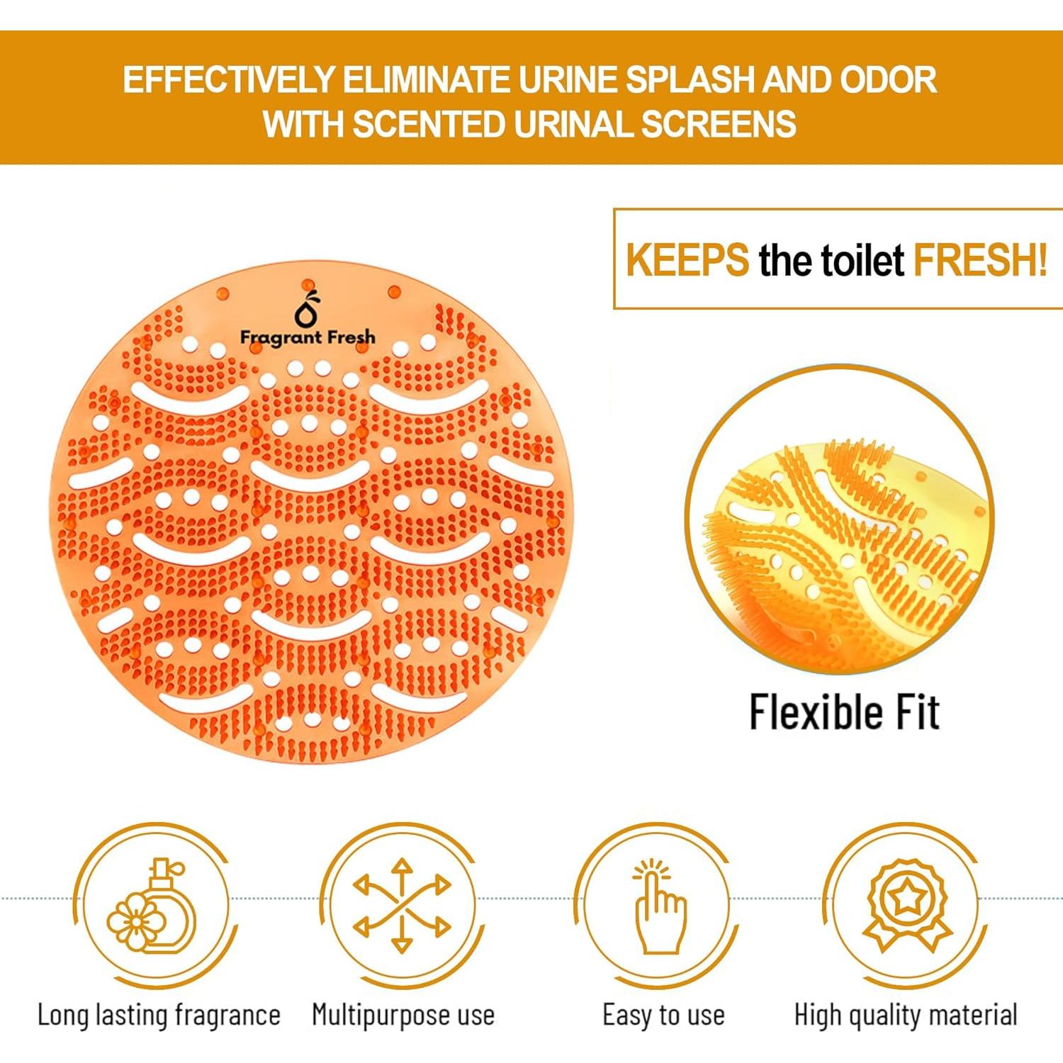 Desodorante de Pantalla de Urinal Fragrant Fresh 30 Unidades Naranja