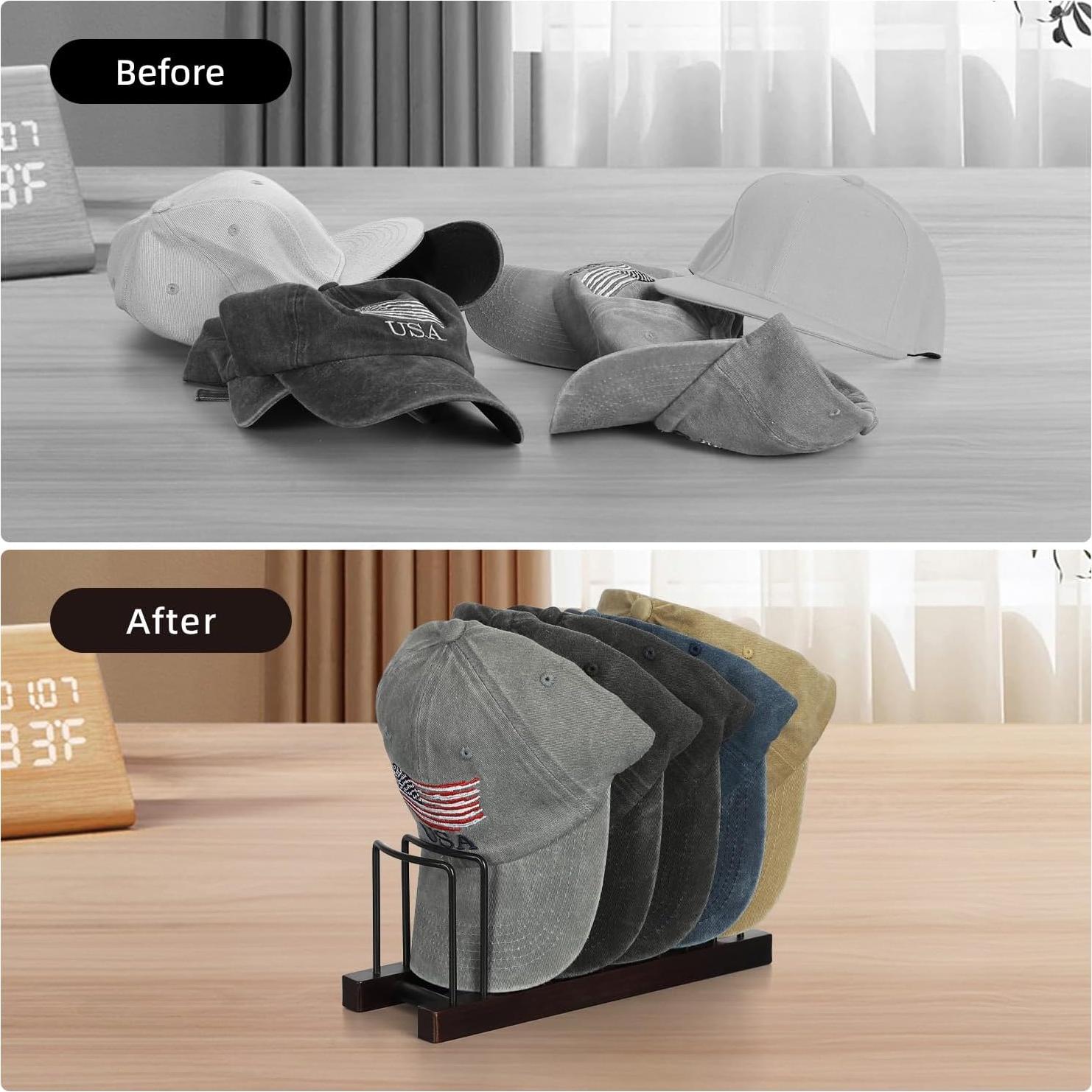 Organizador de Sombreros LOVSTORAGE para 10 Gorras - Gris