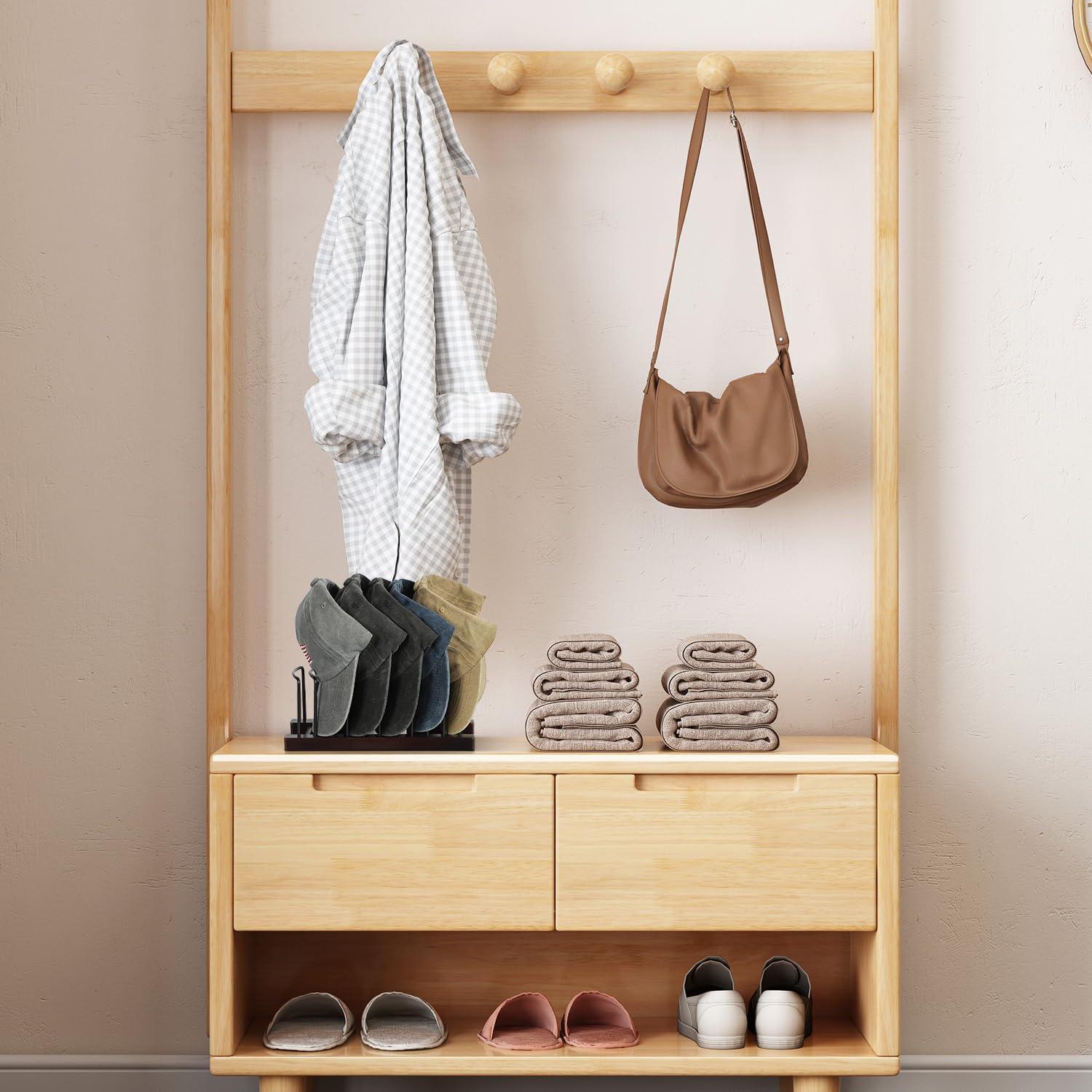 Organizador de Sombreros LOVSTORAGE para 10 Gorras - Gris