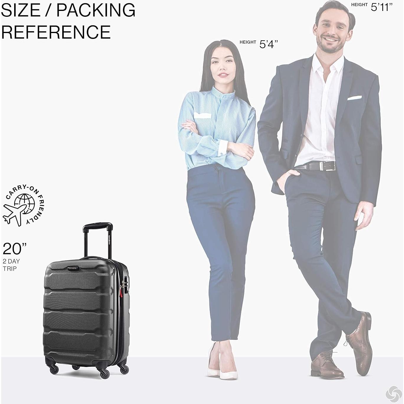 Maleta Dura Expandible Samsonite Omni PC 20" Negra