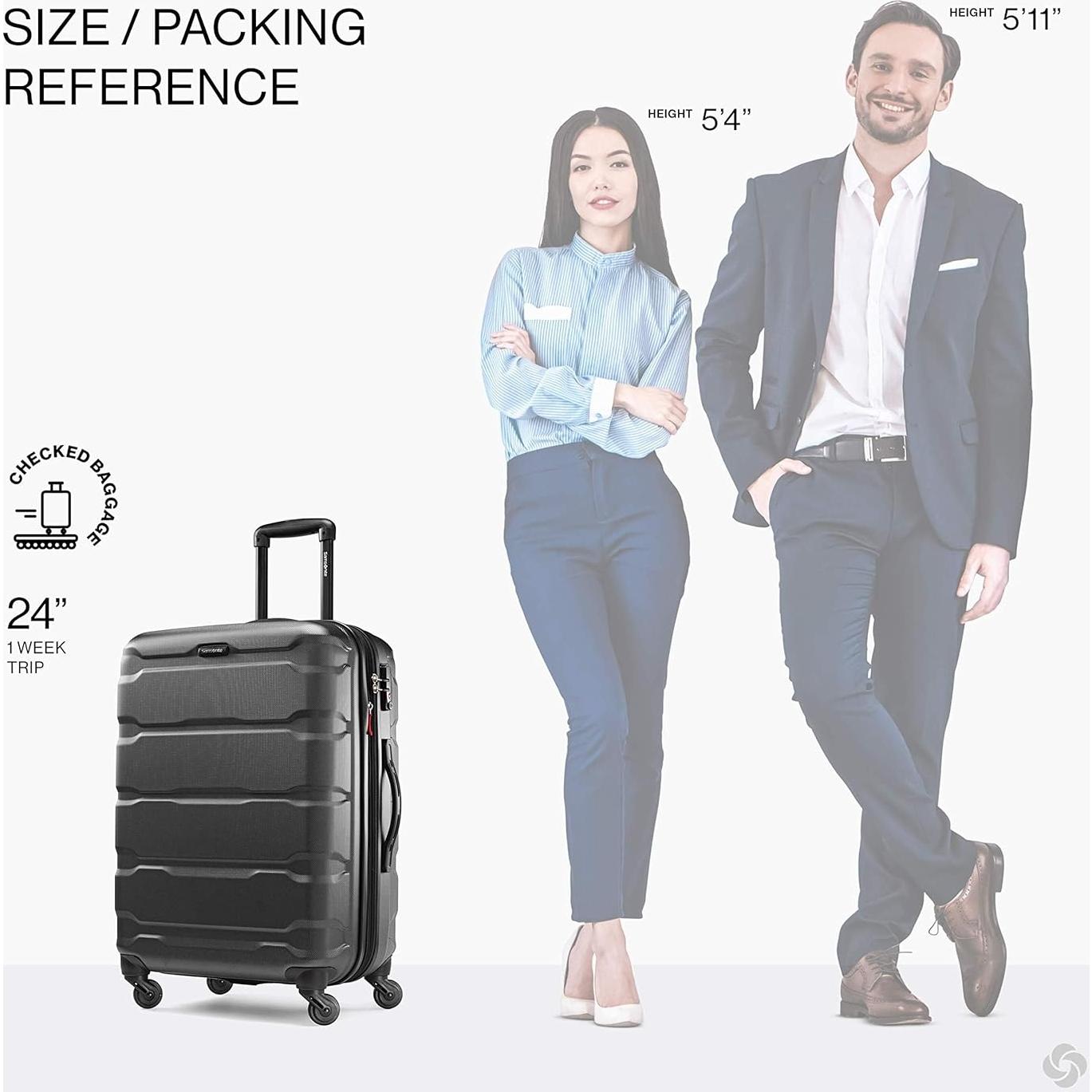 Maleta Dura Expandible Samsonite Omni PC 24" Negra