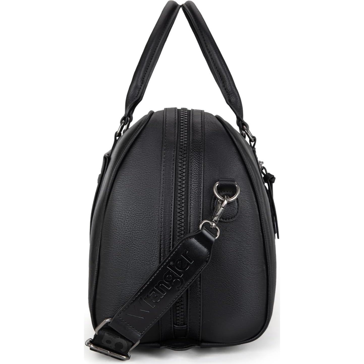 Bolsa de viaje Duffel Wrangler para mujeres - Cuero vegano negro