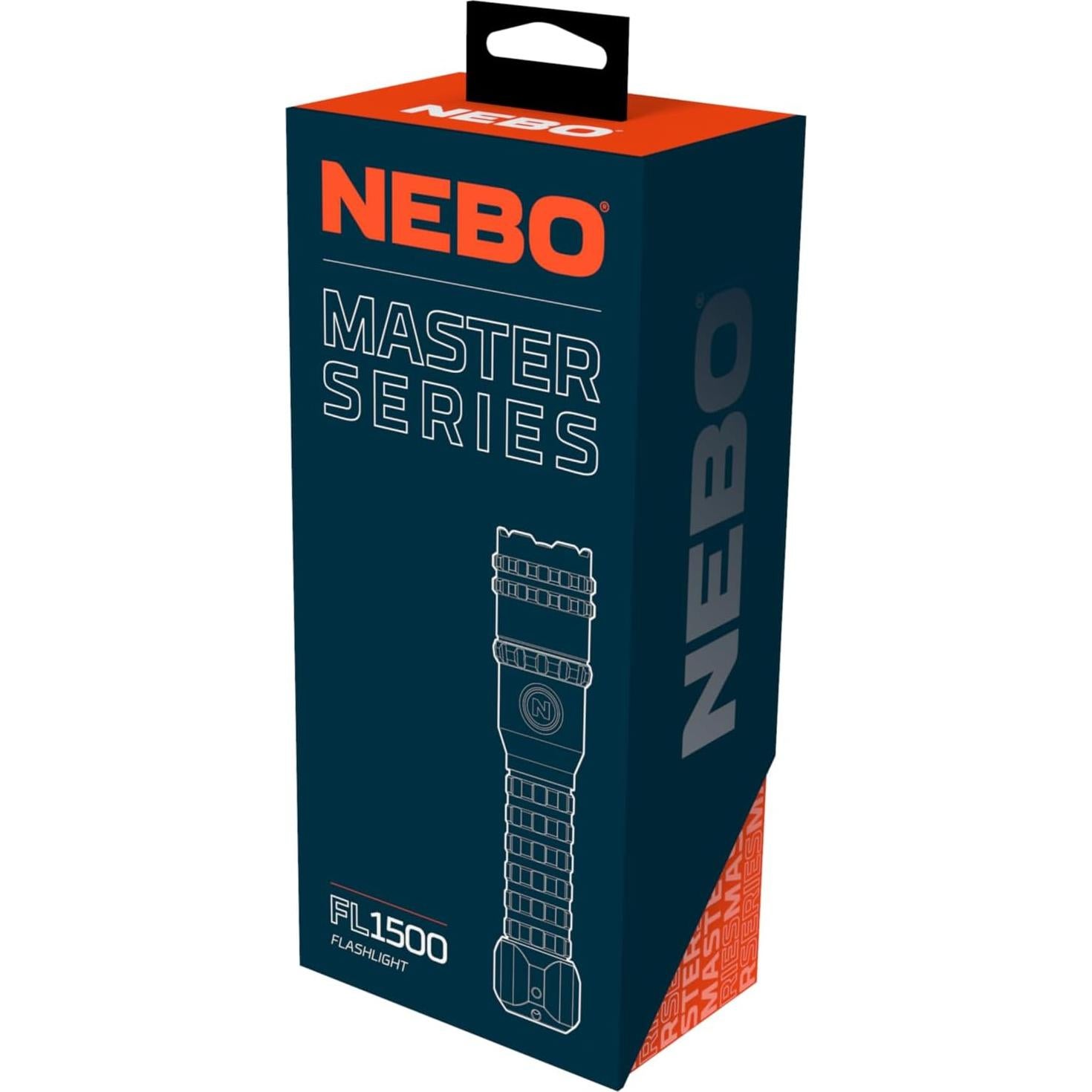 Linterna Recargable NEBO FL1500 - 1500 Lúmenes, Zoom, Impermeable