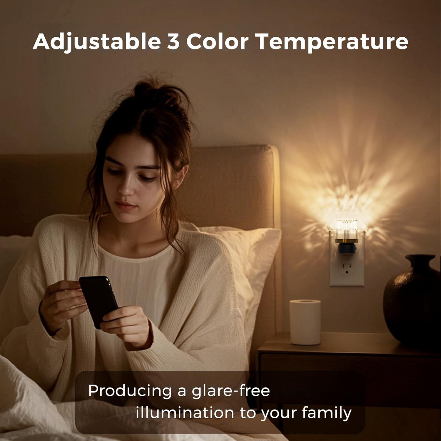 Luz Nocturna Enchufada L LOHAS 3CCT Ajustable 3000K-5000K