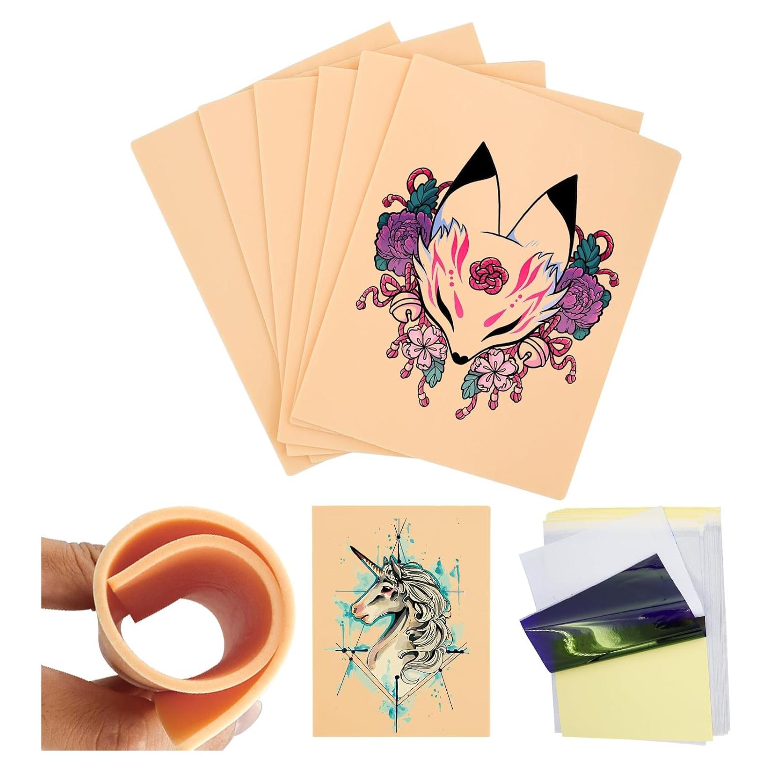 Kit de Práctica de Tatuaje Nsidd 26 PCS 3MM Piel y Papel