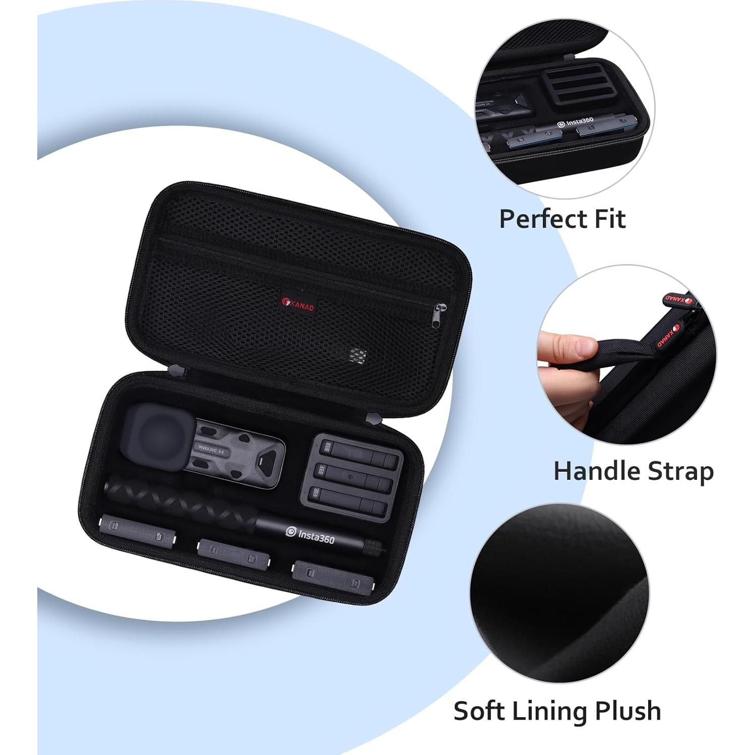 Funda Dura XANAD para Cámara de Acción Insta360 X5/X4/X3/X2 Impermeable