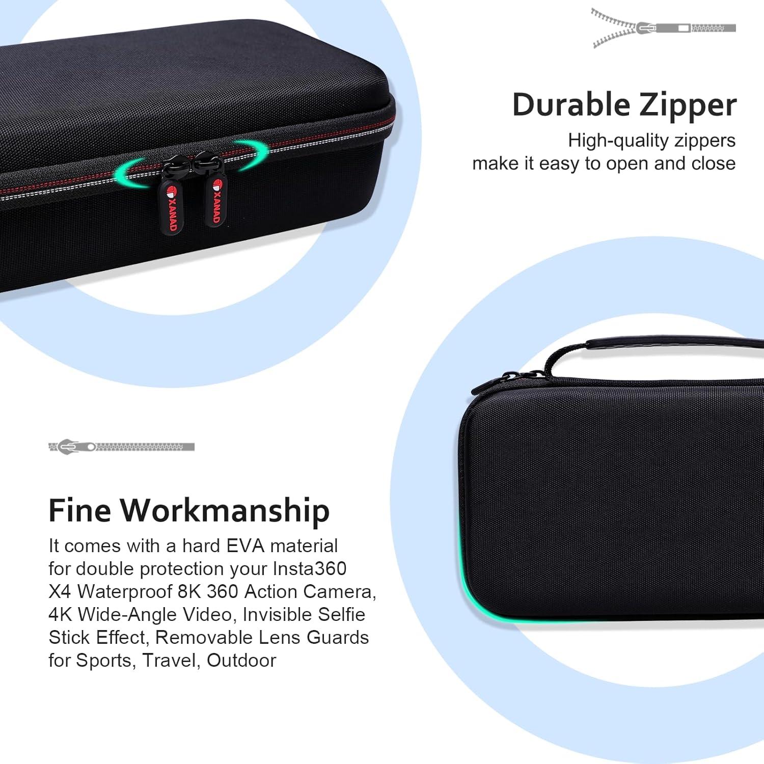 Funda Dura XANAD para Cámara de Acción Insta360 X5/X4/X3/X2 Impermeable