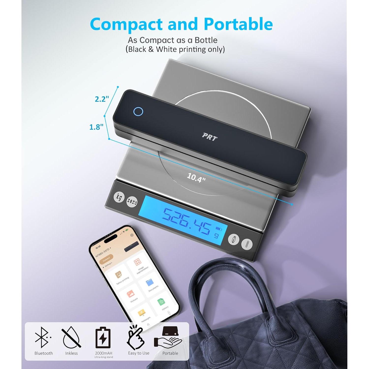 Impresora de Plantillas de Tatuaje PRT MT660 Inalámbrica 10 Hojas