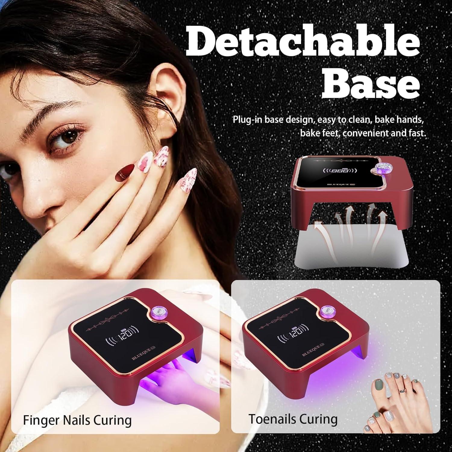 Lámpara de Uñas UV Recargable BEENLE 288W con Temporizador
