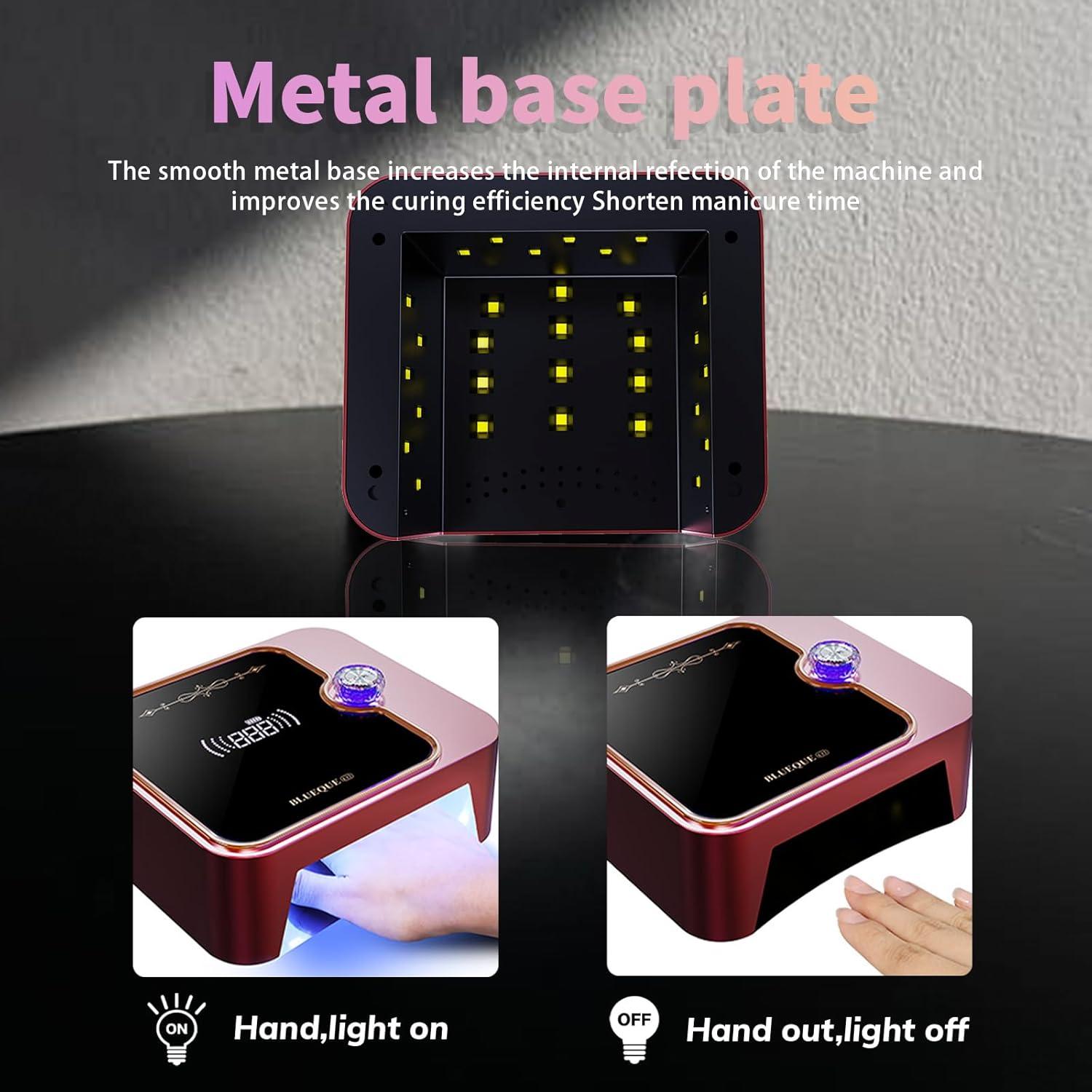 Lámpara de Uñas UV Recargable BEENLE 288W con Temporizador