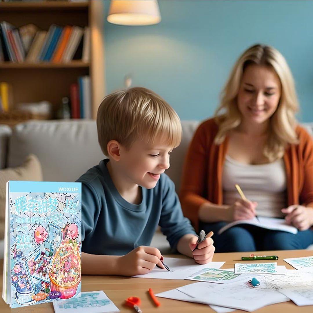 Stickers 3D WDXIUE - 12 Sets de Escenas Creativas para DIY