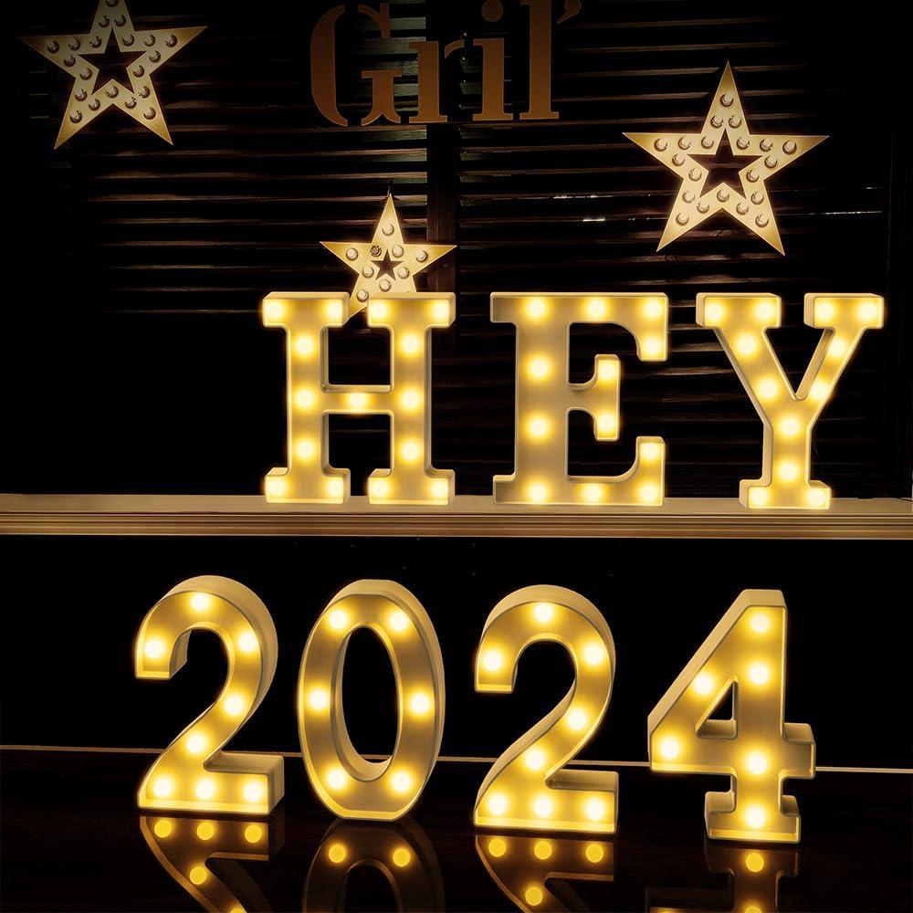 Letras Iluminadas LED QWZify, Decoración Personalizada 20.32 cm