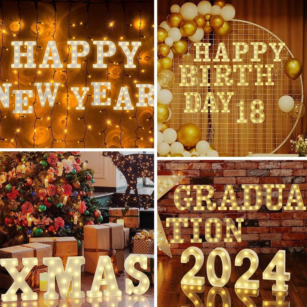 Letras Iluminadas LED QWZify, Decoración Personalizada 20.32 cm