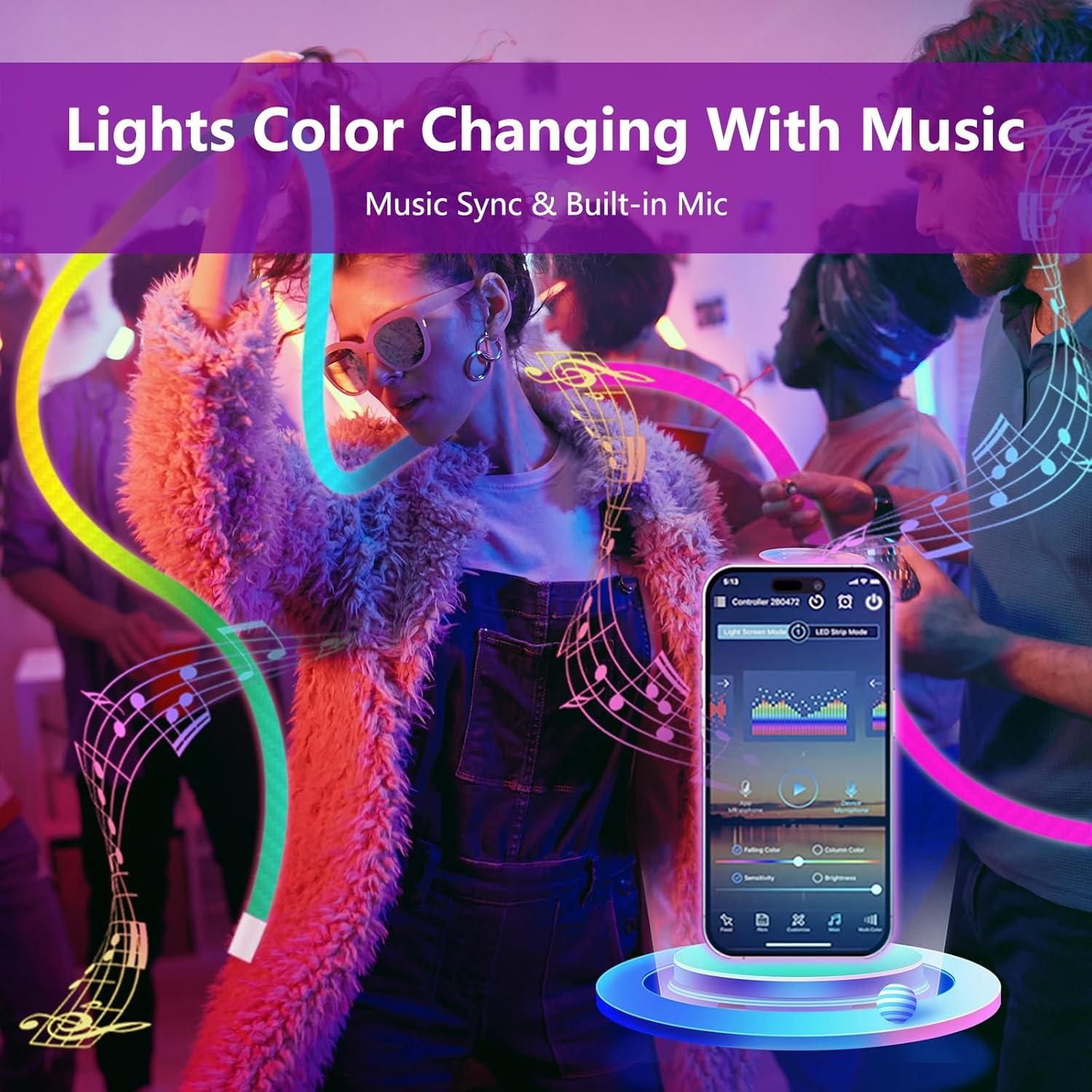 Tira de LED Neón RGB+IC 1m TK99SW Flexible a Prueba de Agua