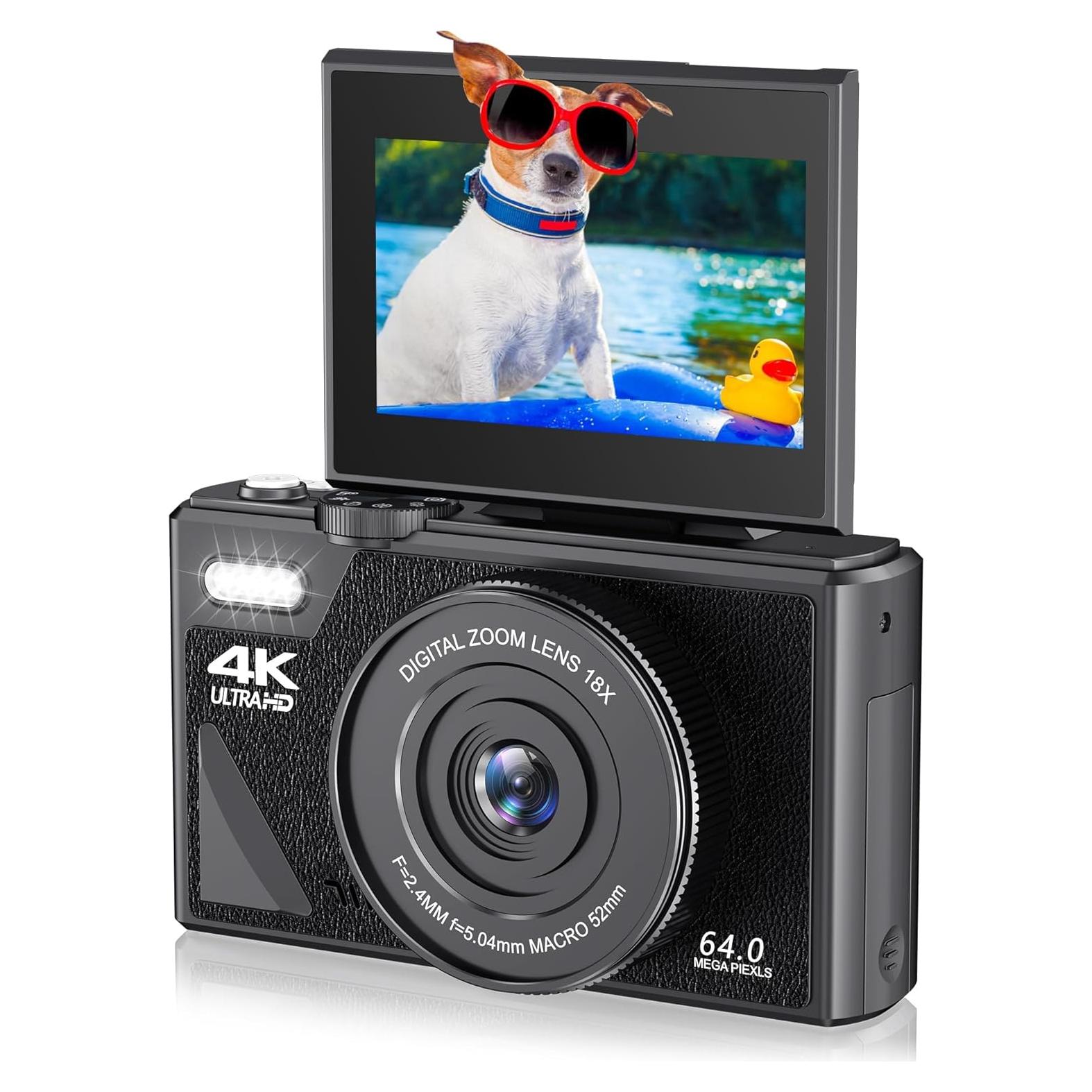 Cámara Digital 64MP Dpofirs 4K Zoom 18X Pantalla 3"