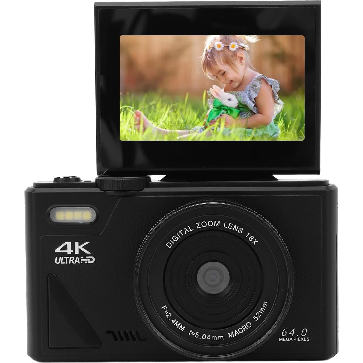 Cámara Digital 64MP Dpofirs 4K Zoom 18X Pantalla 3"