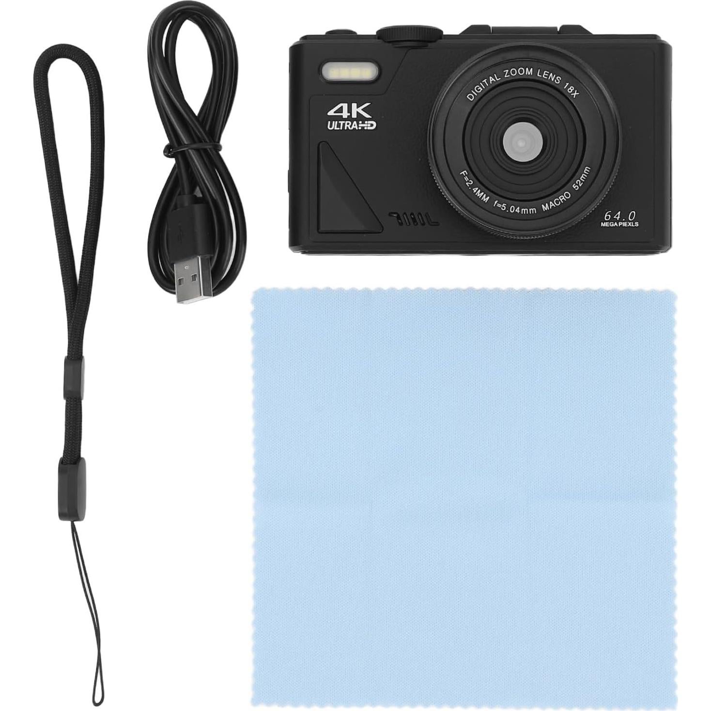 Cámara Digital 64MP Dpofirs 4K Zoom 18X Pantalla 3"