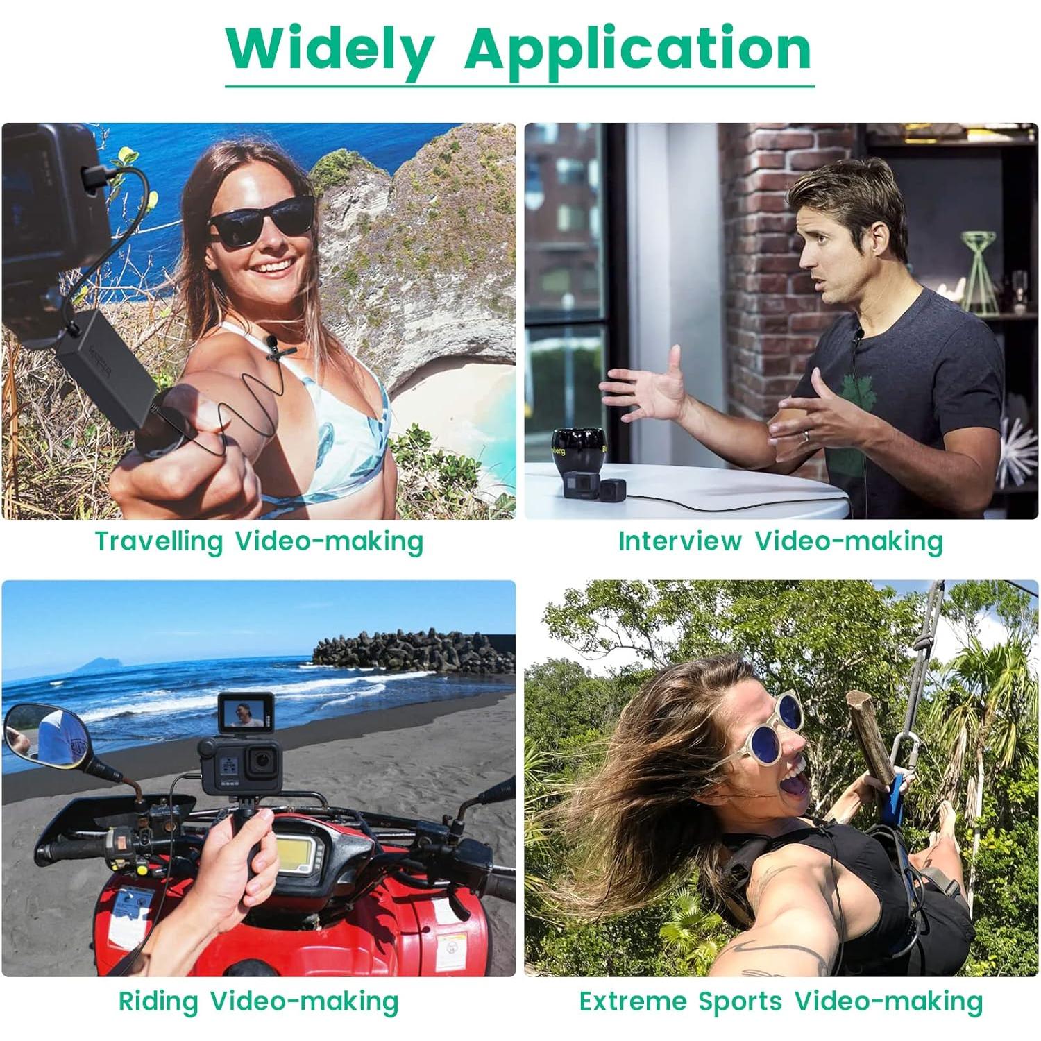 Micrófono Lavalier Weishan 1.5m para GoPro HERO11/10/9