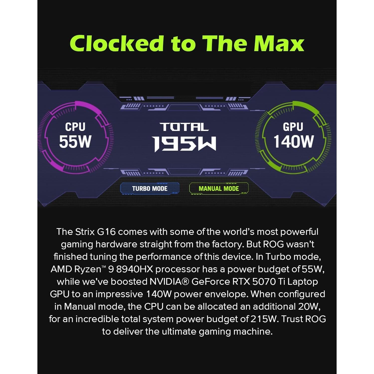 Laptop para Juegos ASUS ROG Strix G16 - Ryzen 9 8940HX, 32GB RAM, 1TB SSD