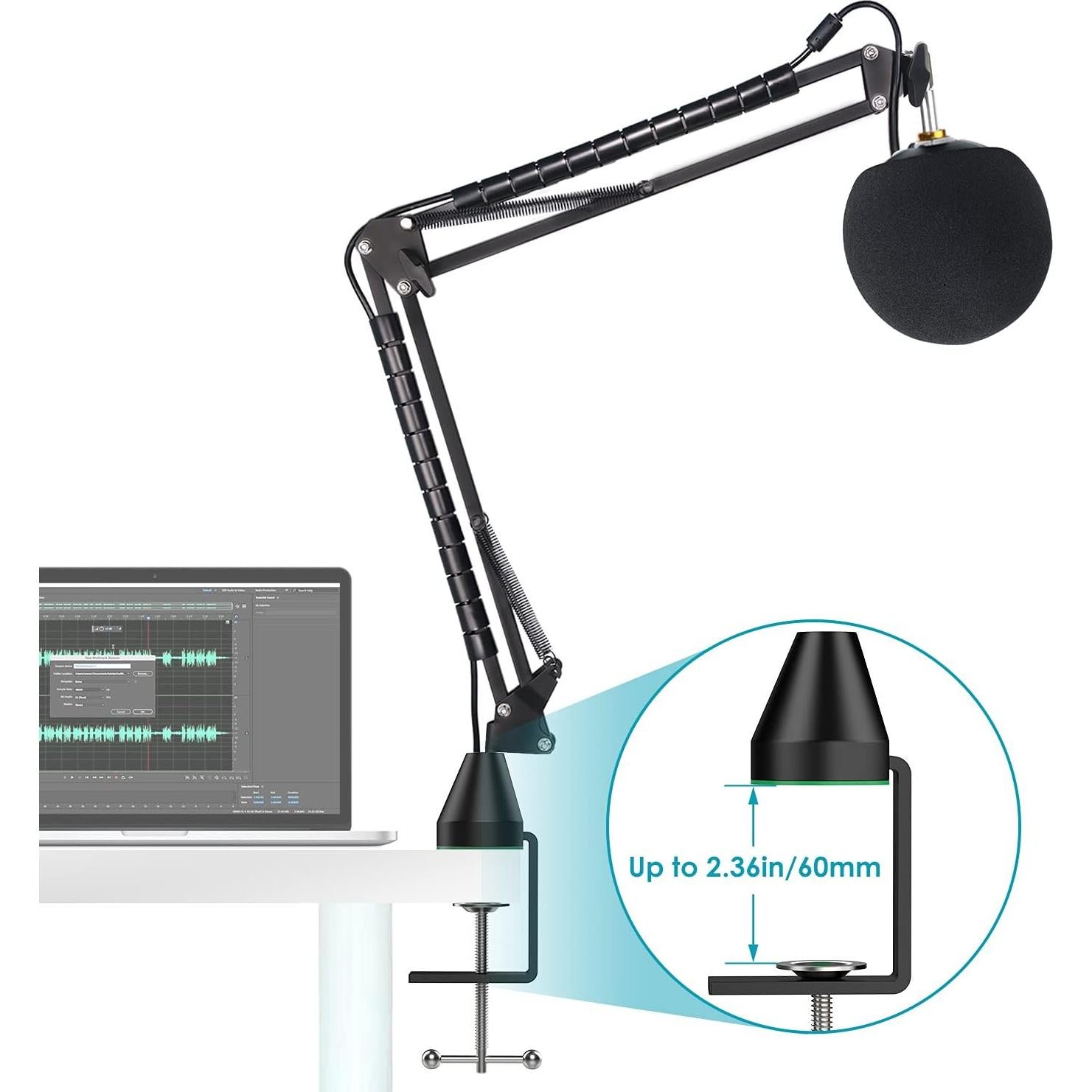 Soporte de Micrófono YOUSAHRES con Funda Espuma y Filtro Antipop
