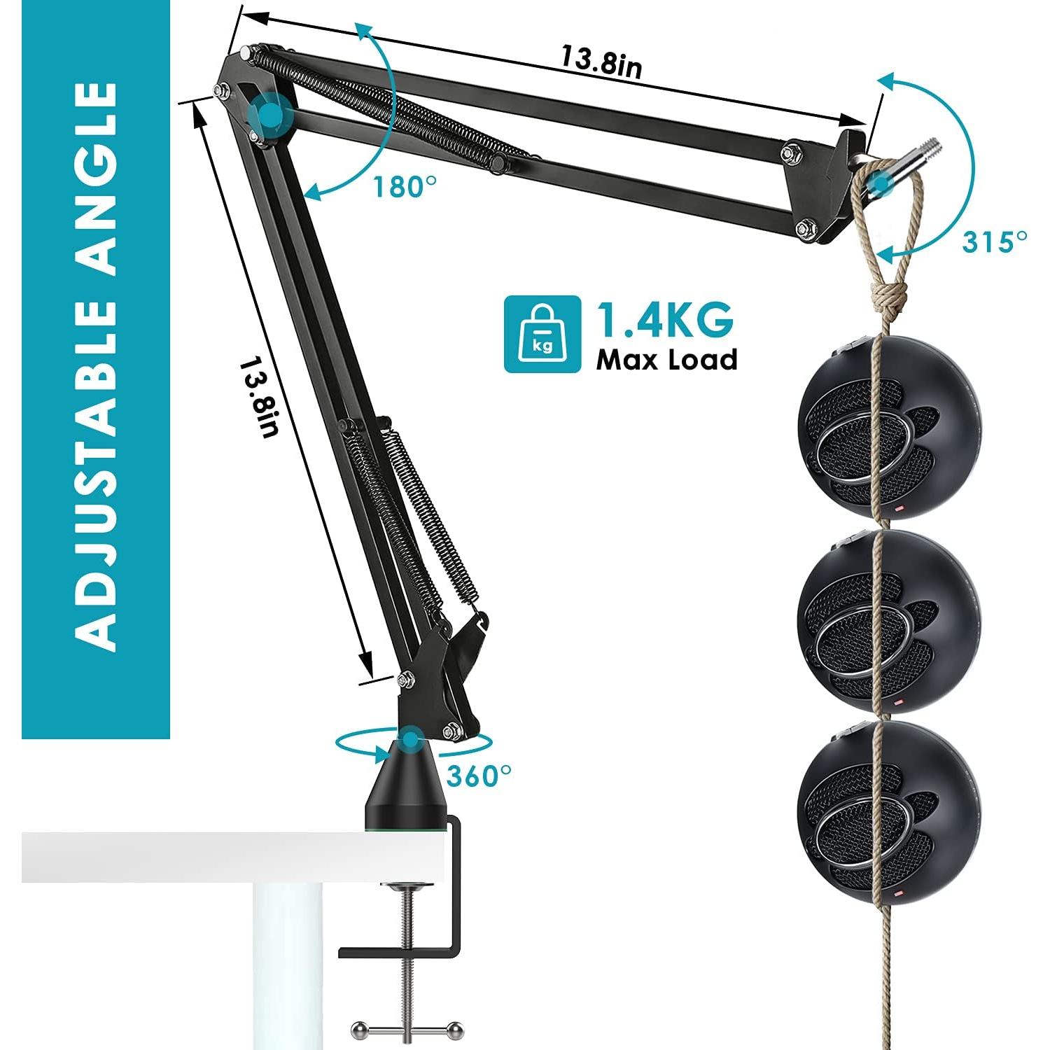 Soporte de Micrófono YOUSAHRES con Funda Espuma y Filtro Antipop