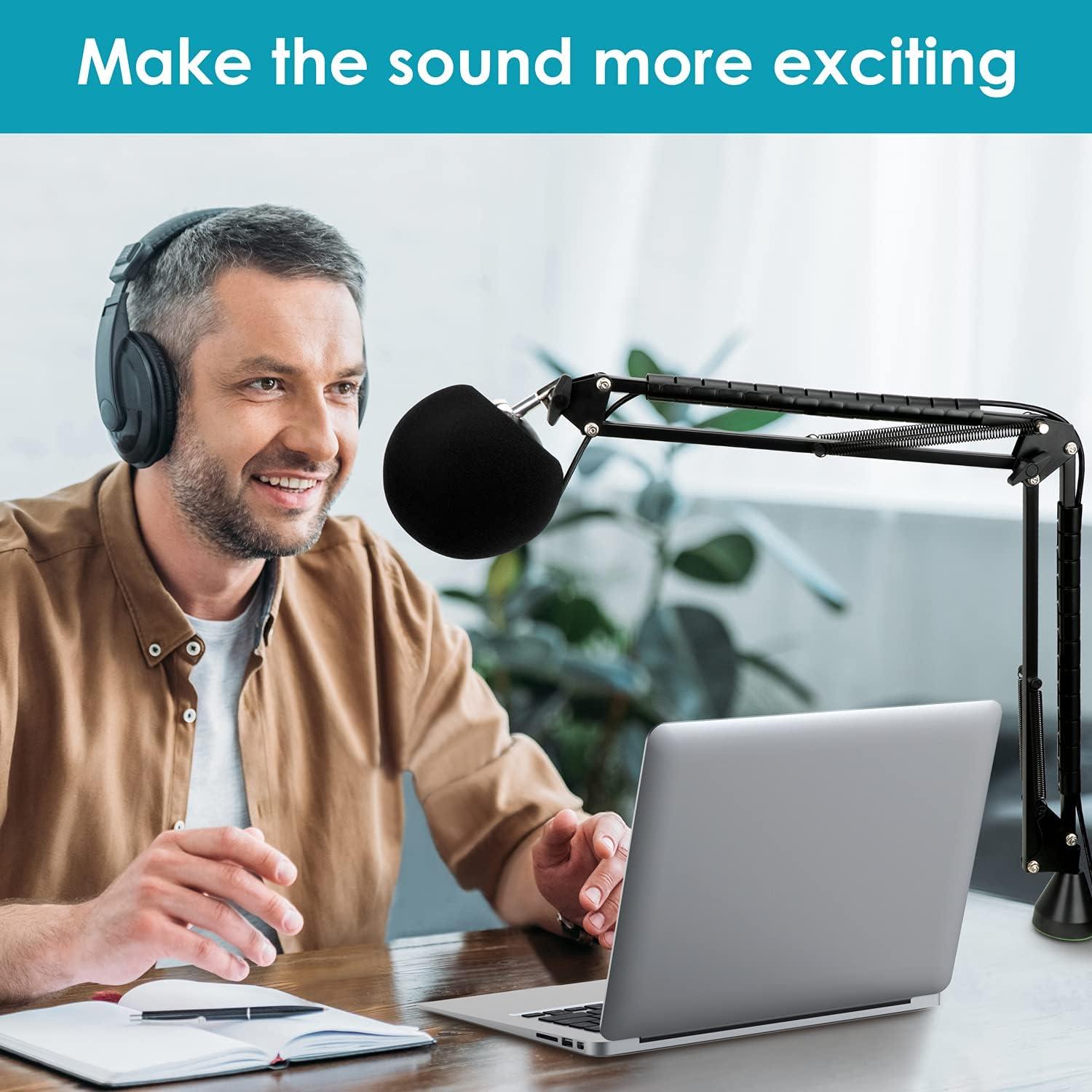 Soporte de Micrófono YOUSAHRES con Funda Espuma y Filtro Antipop