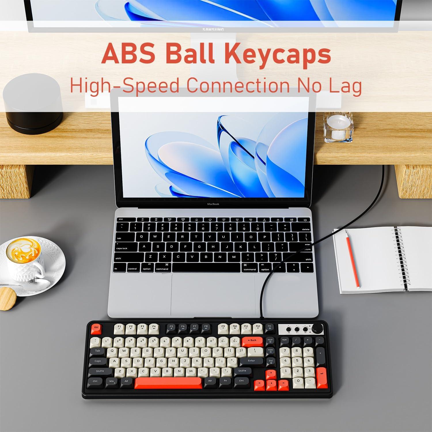 Teclado Gaming EWEADN G98 RGB con Cable, Membrana Silenciosa