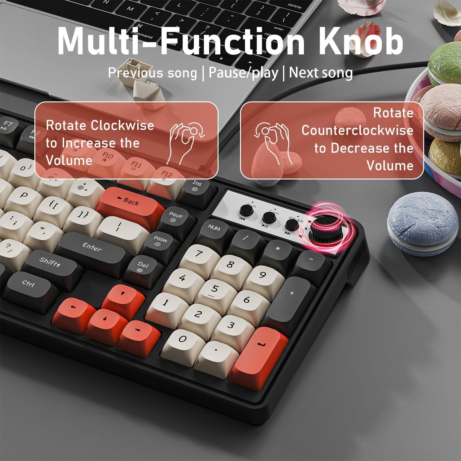 Teclado Gaming EWEADN G98 RGB con Cable, Membrana Silenciosa