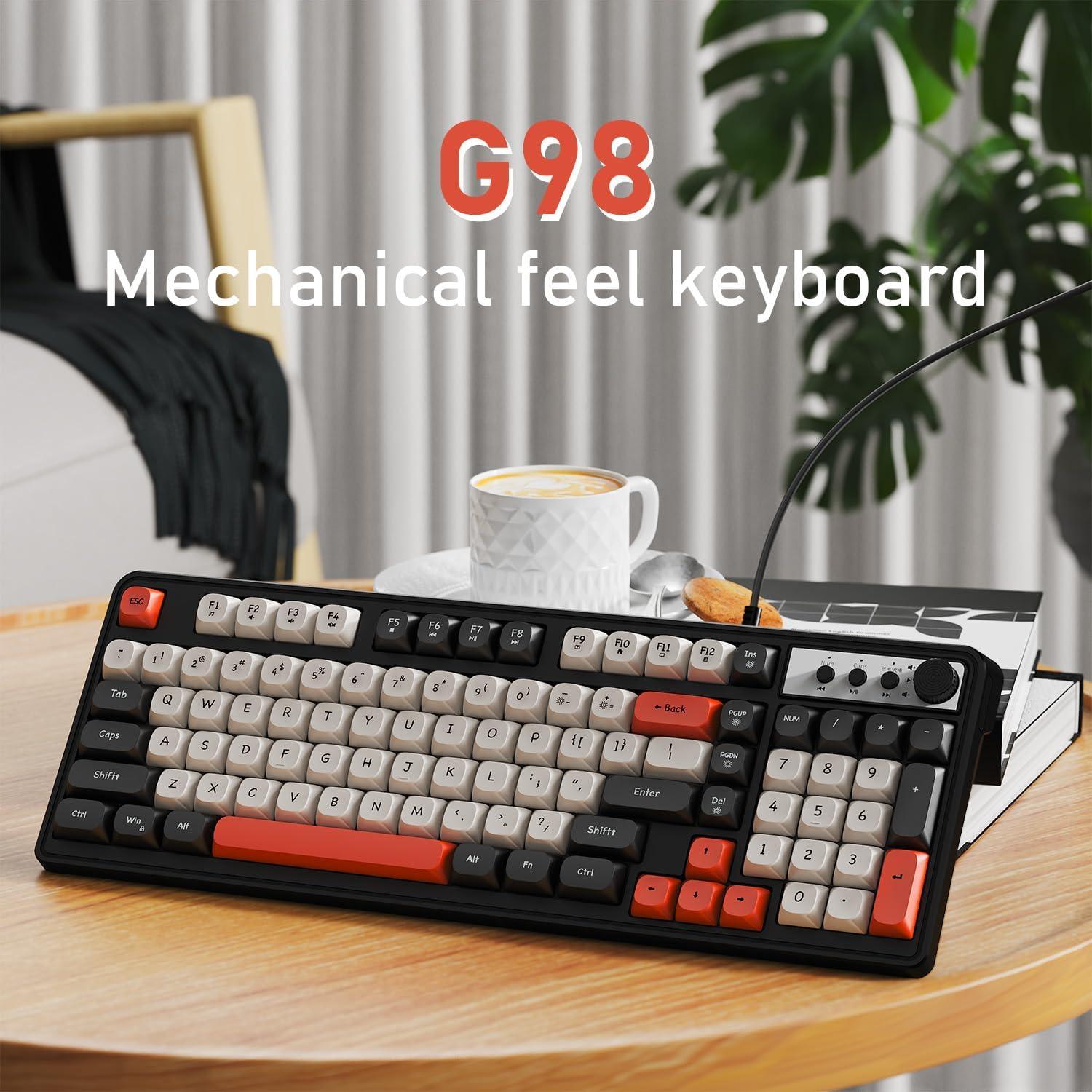 Teclado Gaming EWEADN G98 RGB con Cable, Membrana Silenciosa