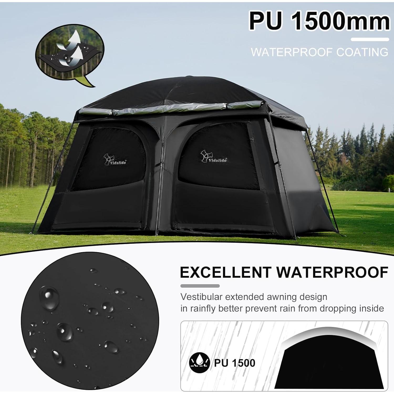 Tienda de Camping Vidalido para 4 Personas Impermeable 300x210cm