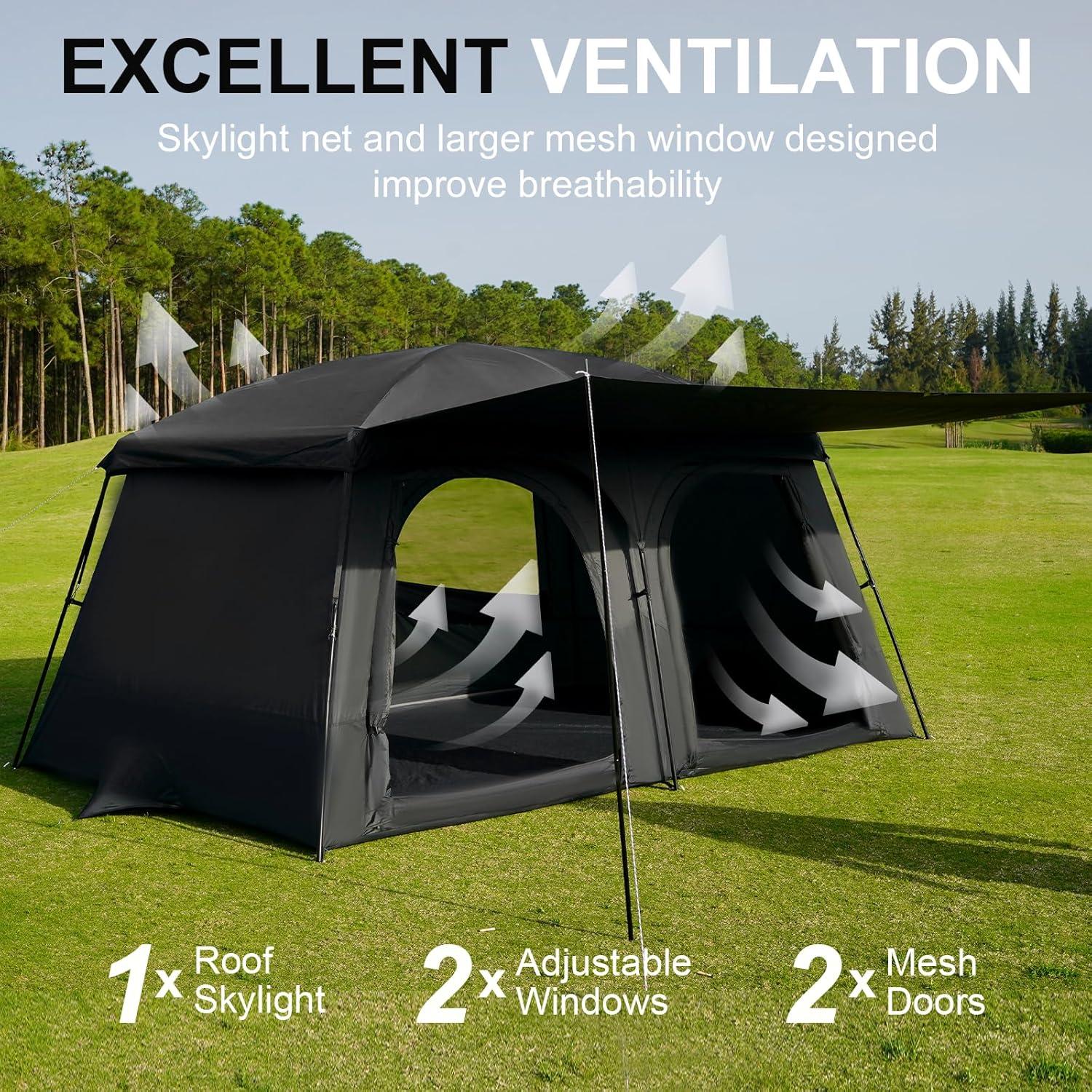 Tienda de Camping Vidalido para 4 Personas Impermeable 300x210cm