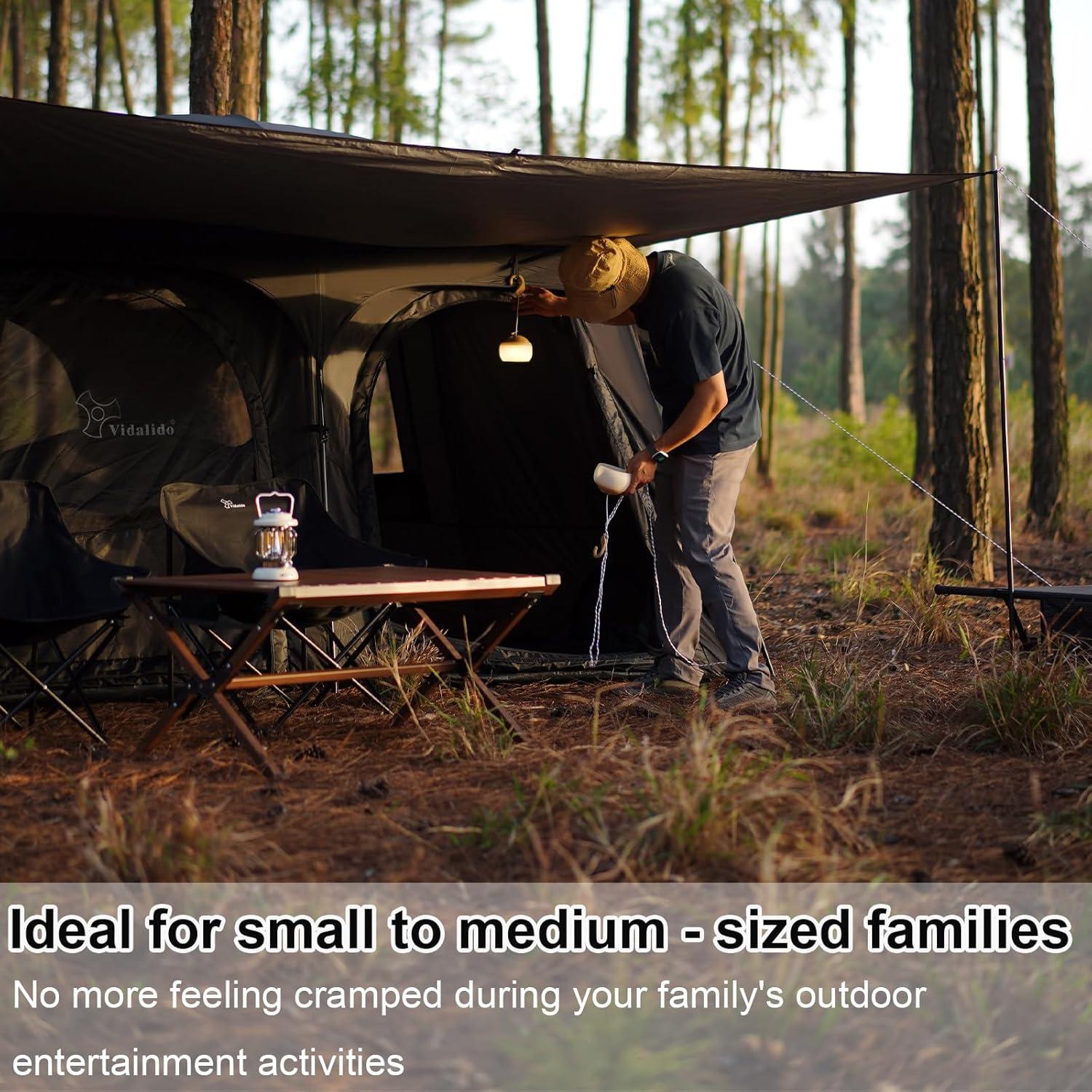 Tienda de Camping Vidalido para 4 Personas Impermeable 300x210cm