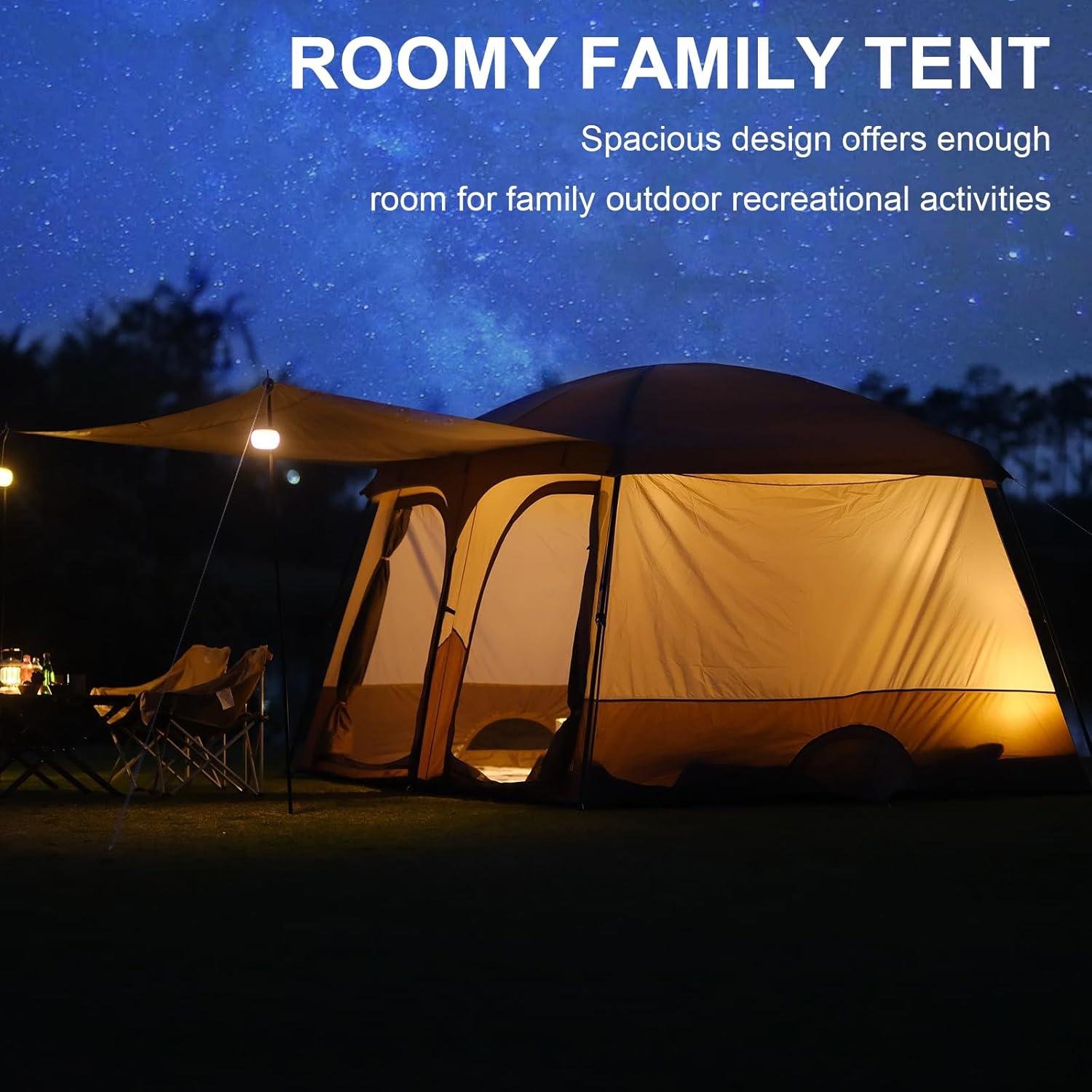 Tienda de Camping Vidalido para 4 Personas Impermeable 300x210cm