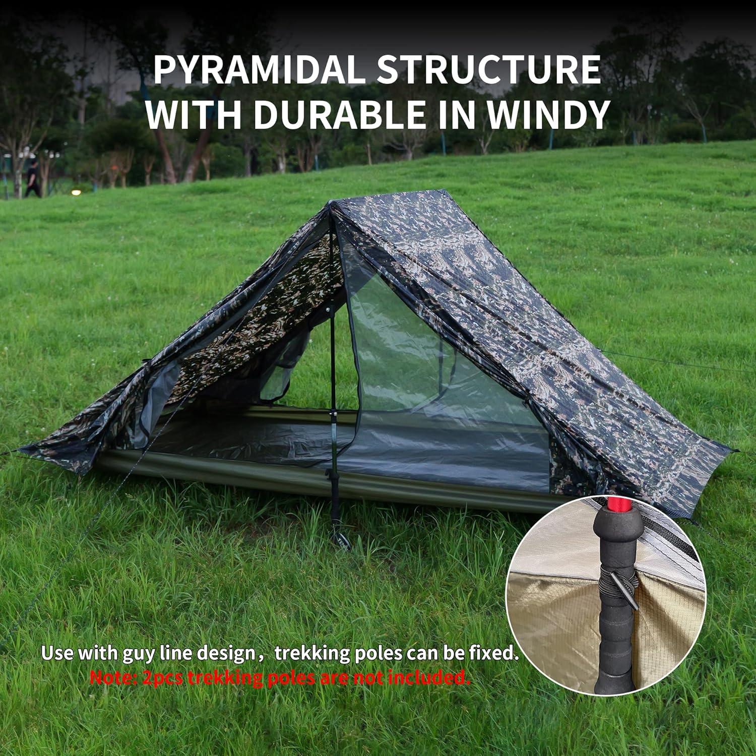 Tienda de Camping Mtenplay TS-2DS para 2 Personas, Nylon 20D