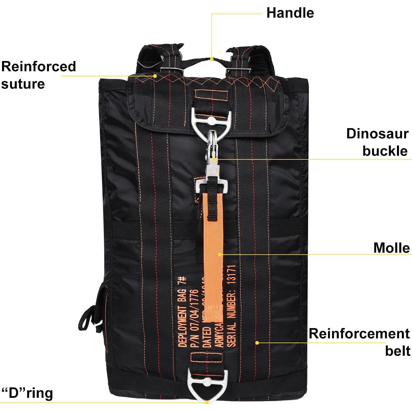 Mochila Táctica Militar 20L Nylon Resistente Negra