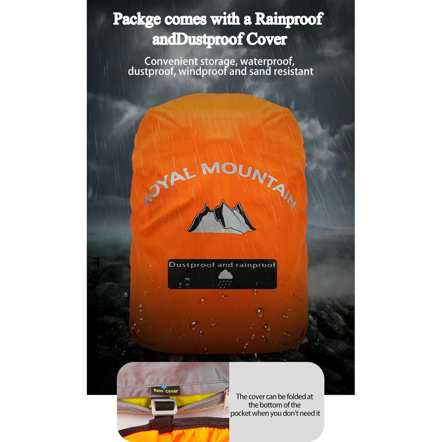 Mochila de Senderismo 20L Gris Unisex Resistente al Agua