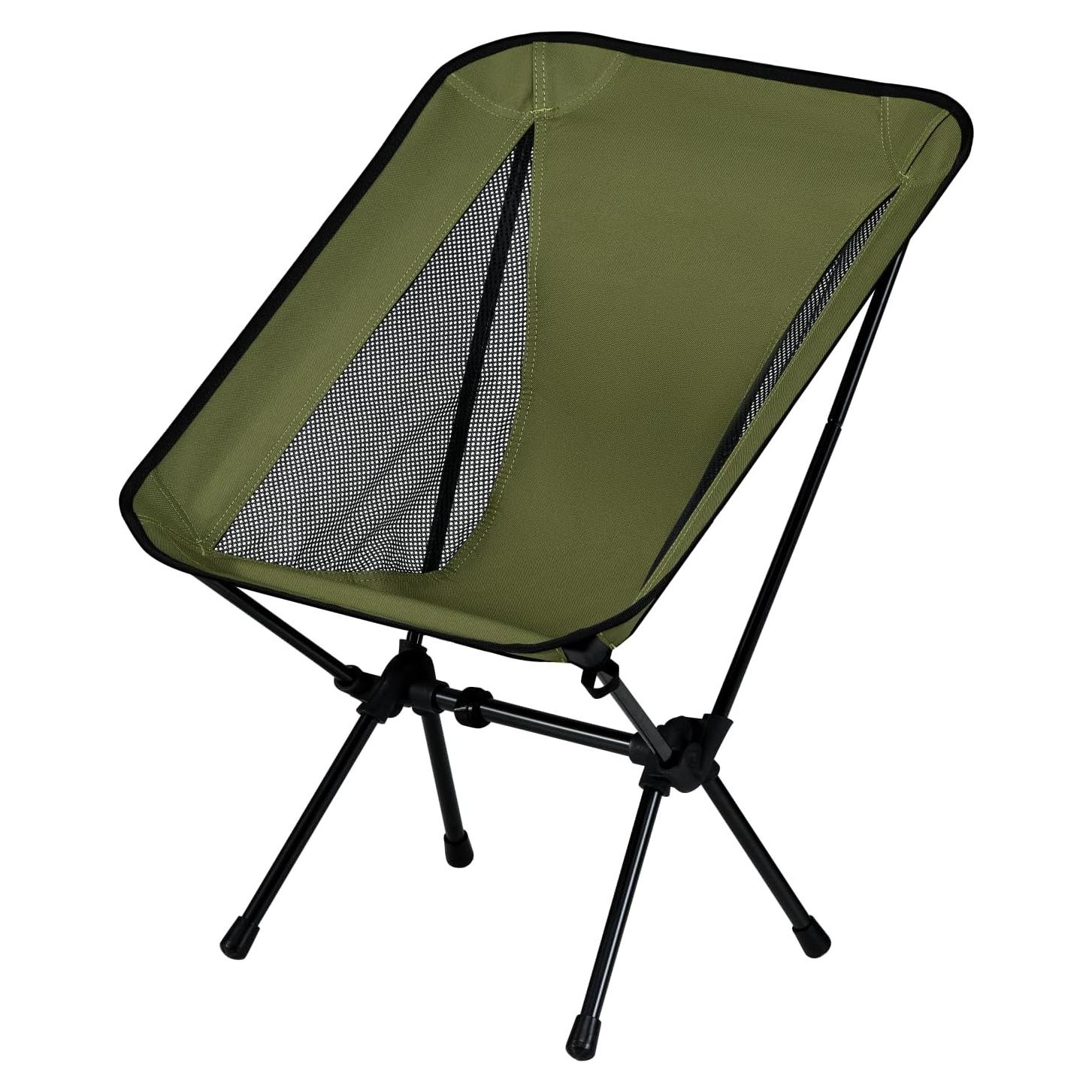 Silla de Camping Plegable Nourir Verde Aguacate 120kg Ligera